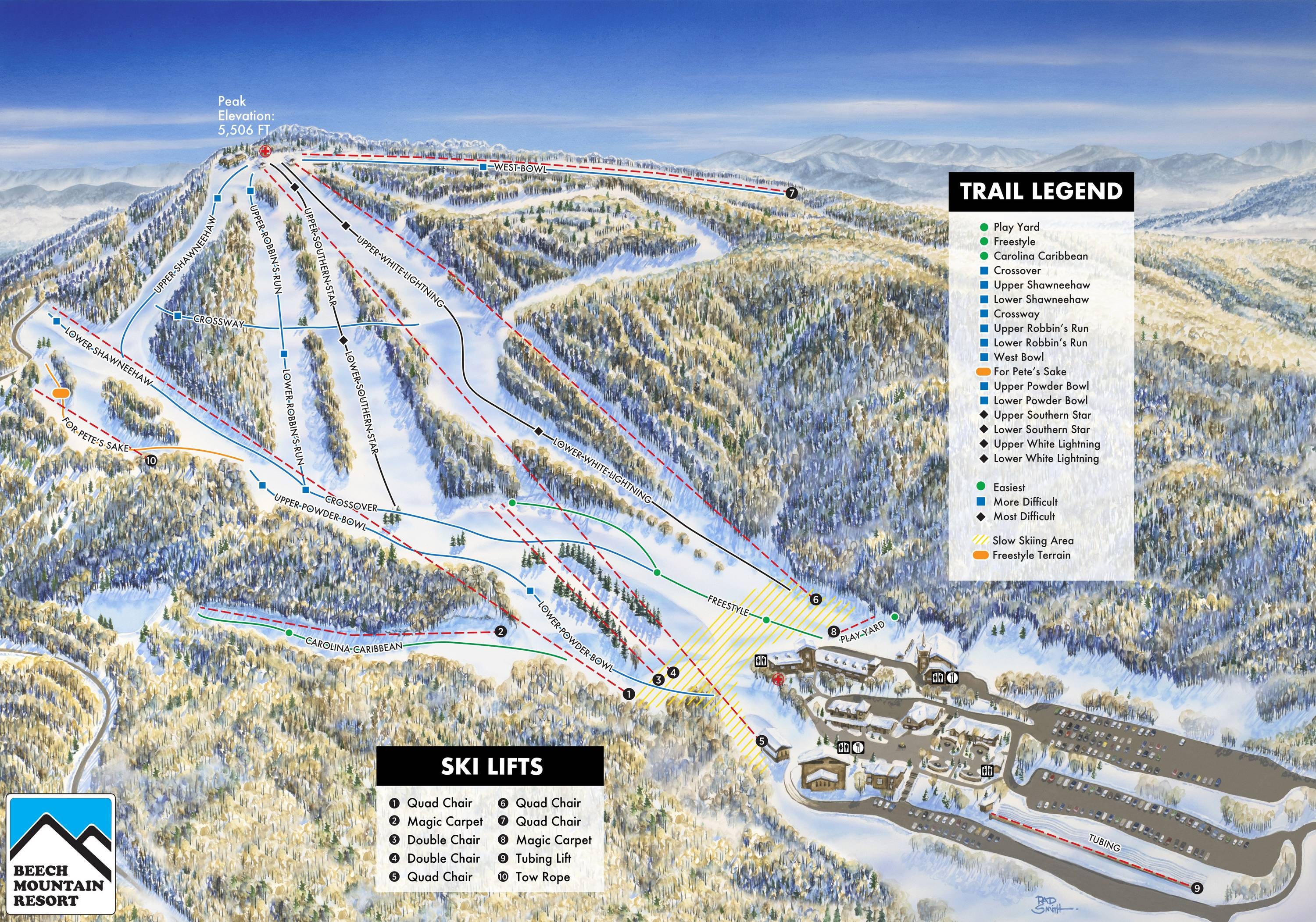 Beech Mountain trail map
