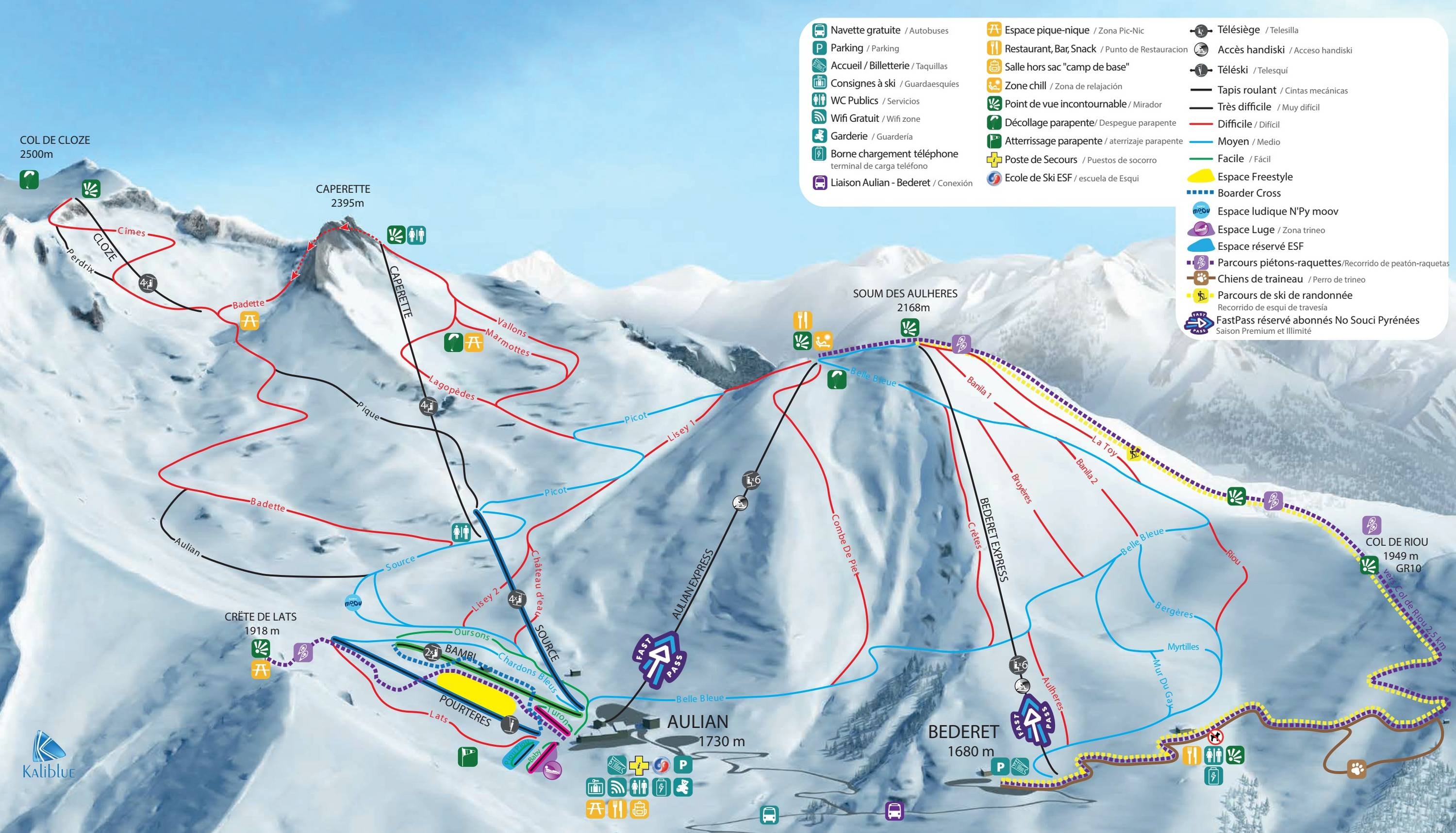 Luz Ardiden trail map