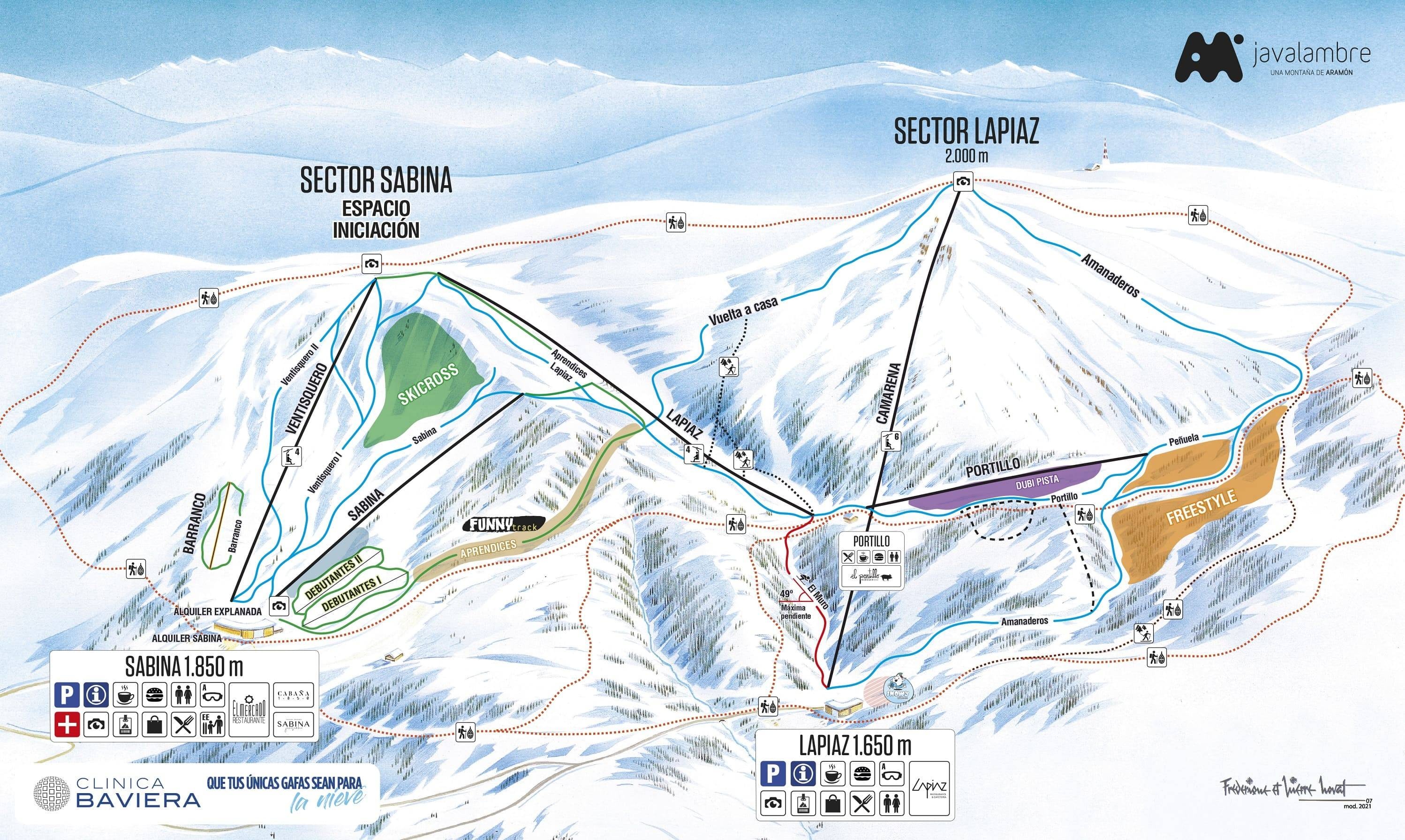 Javalambre trail map