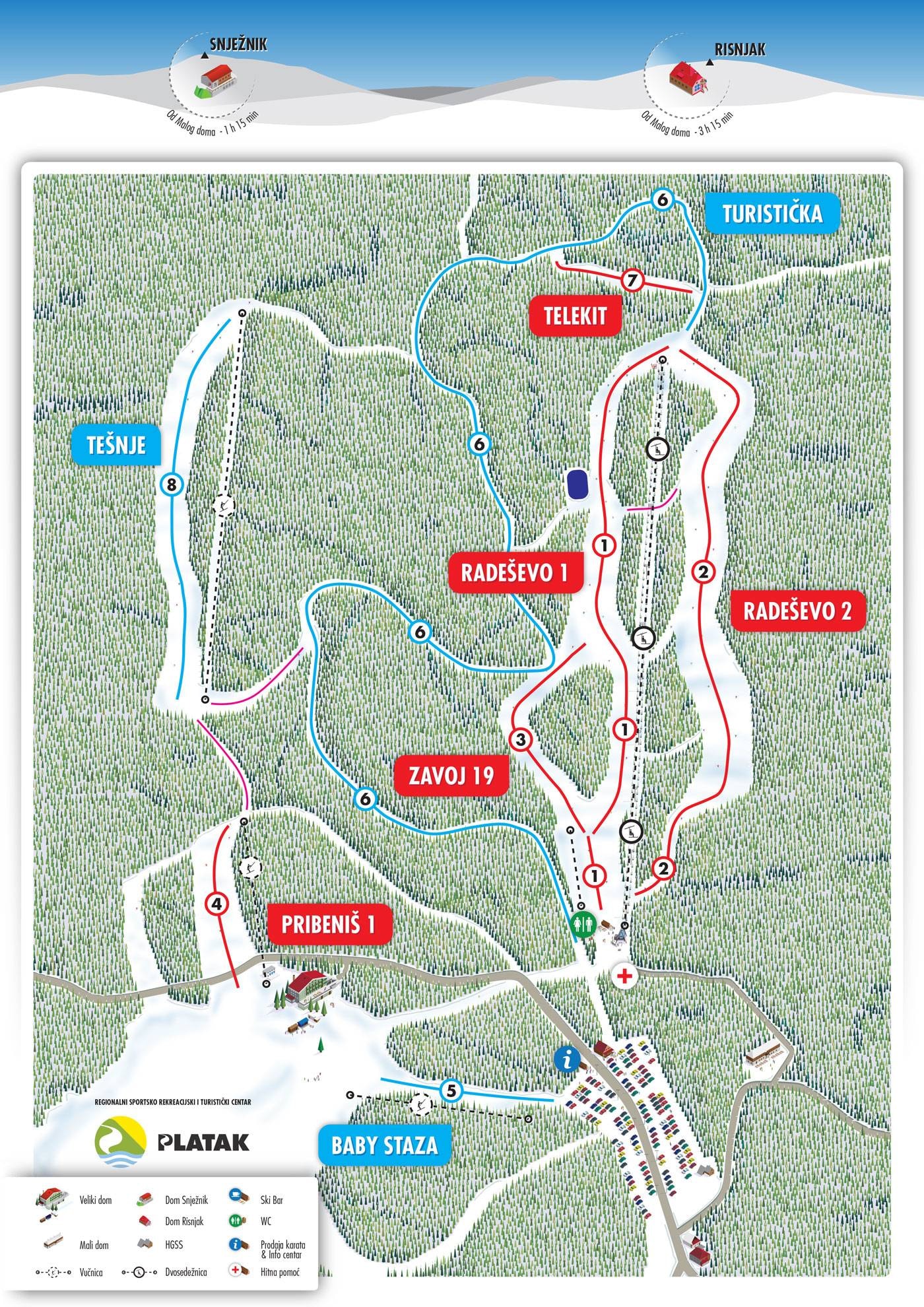Platak trail map