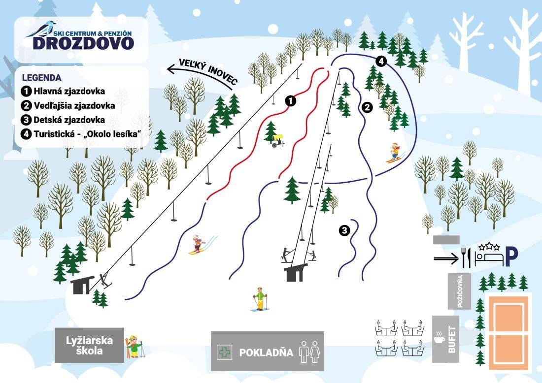 Drozdovo – Nová Baňa trail map