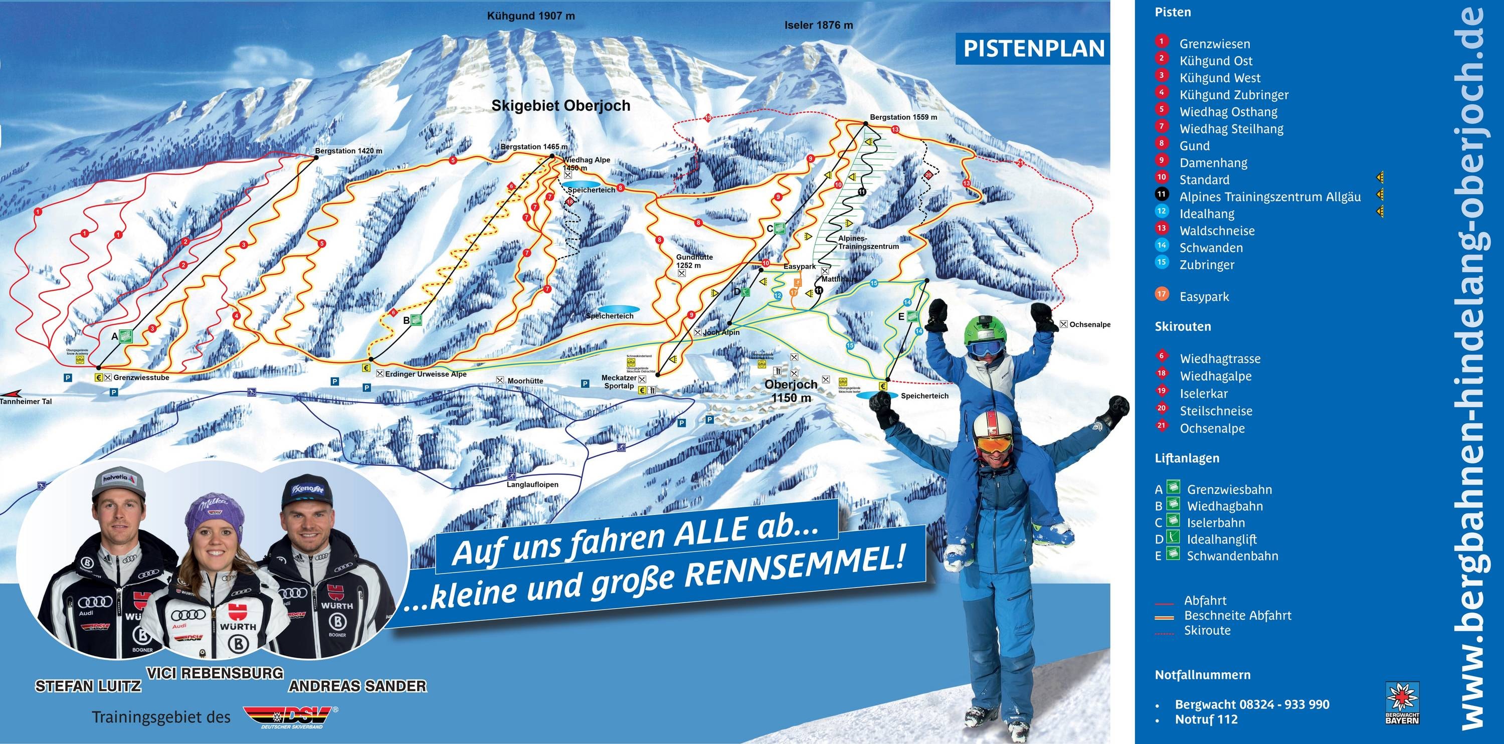 Oberjoch (Bad Hindelang) – Iseler trail map
