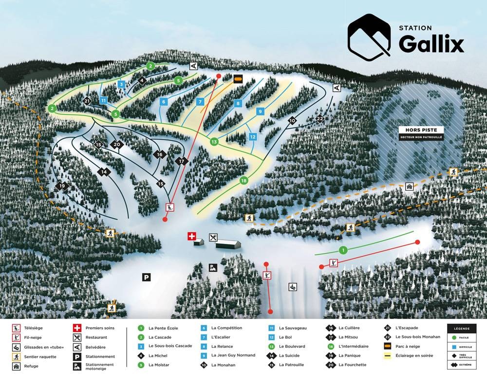 Gallix trail map