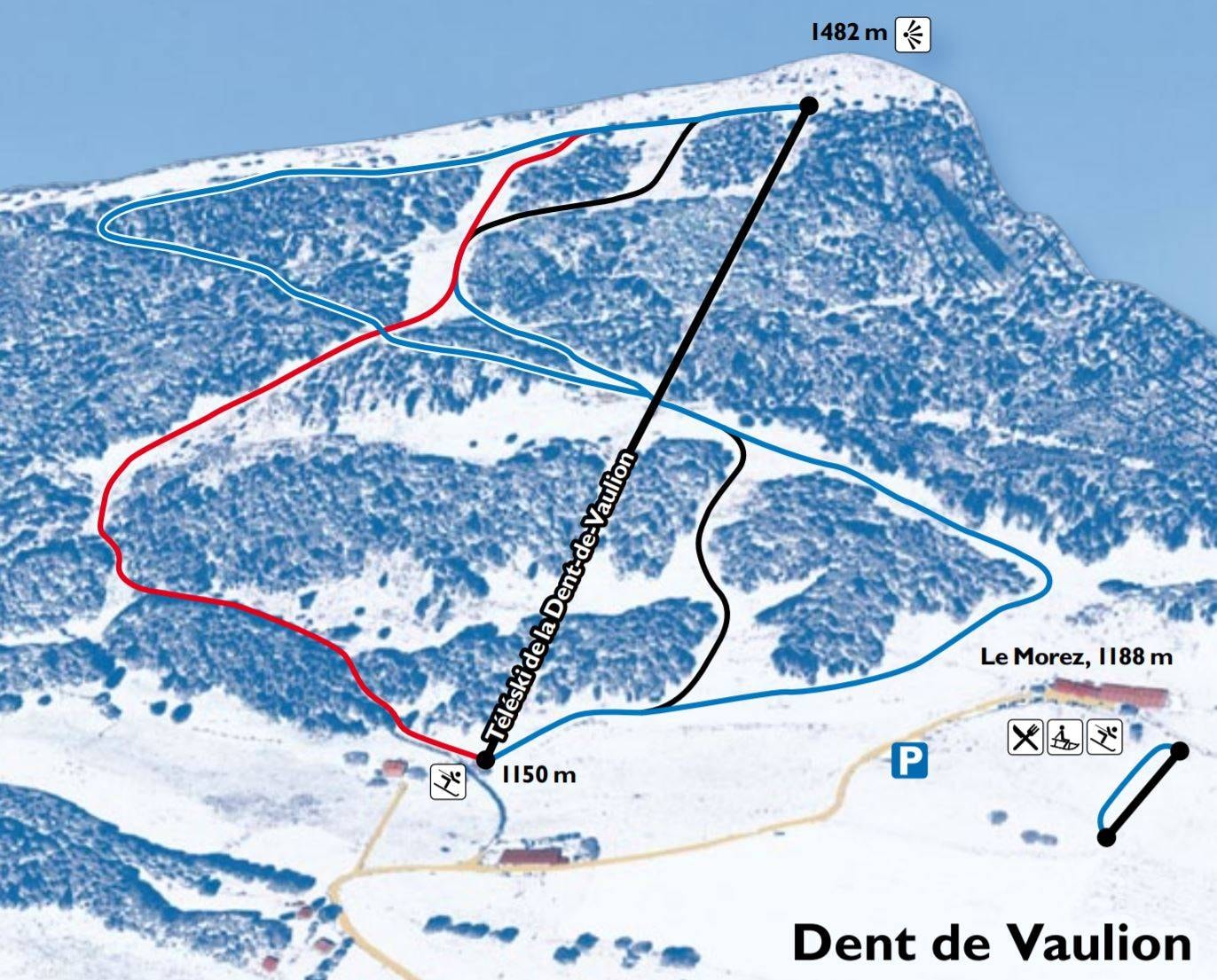 Dent de Vaulion – Le Morez trail map