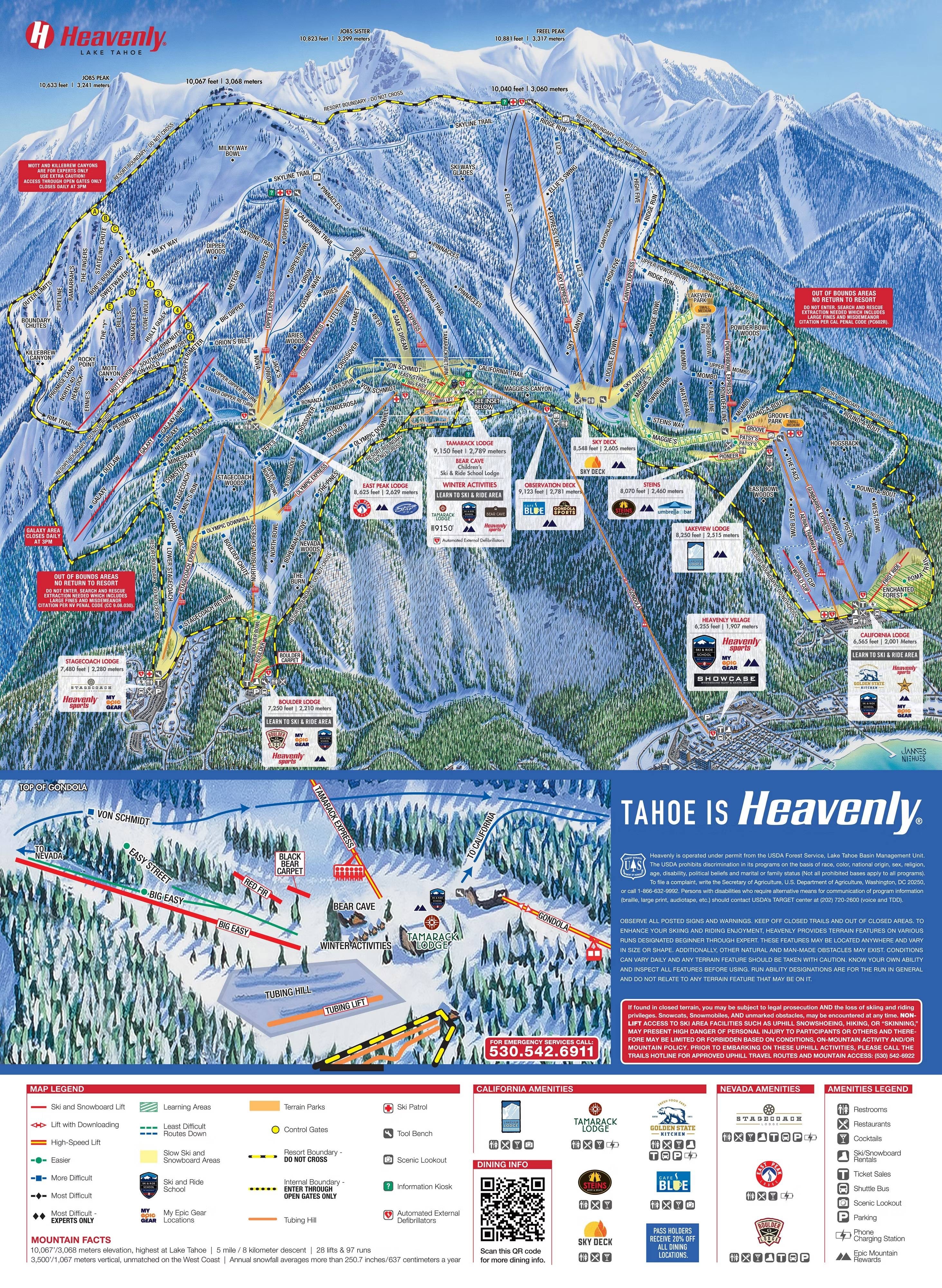 Heavenly trail map