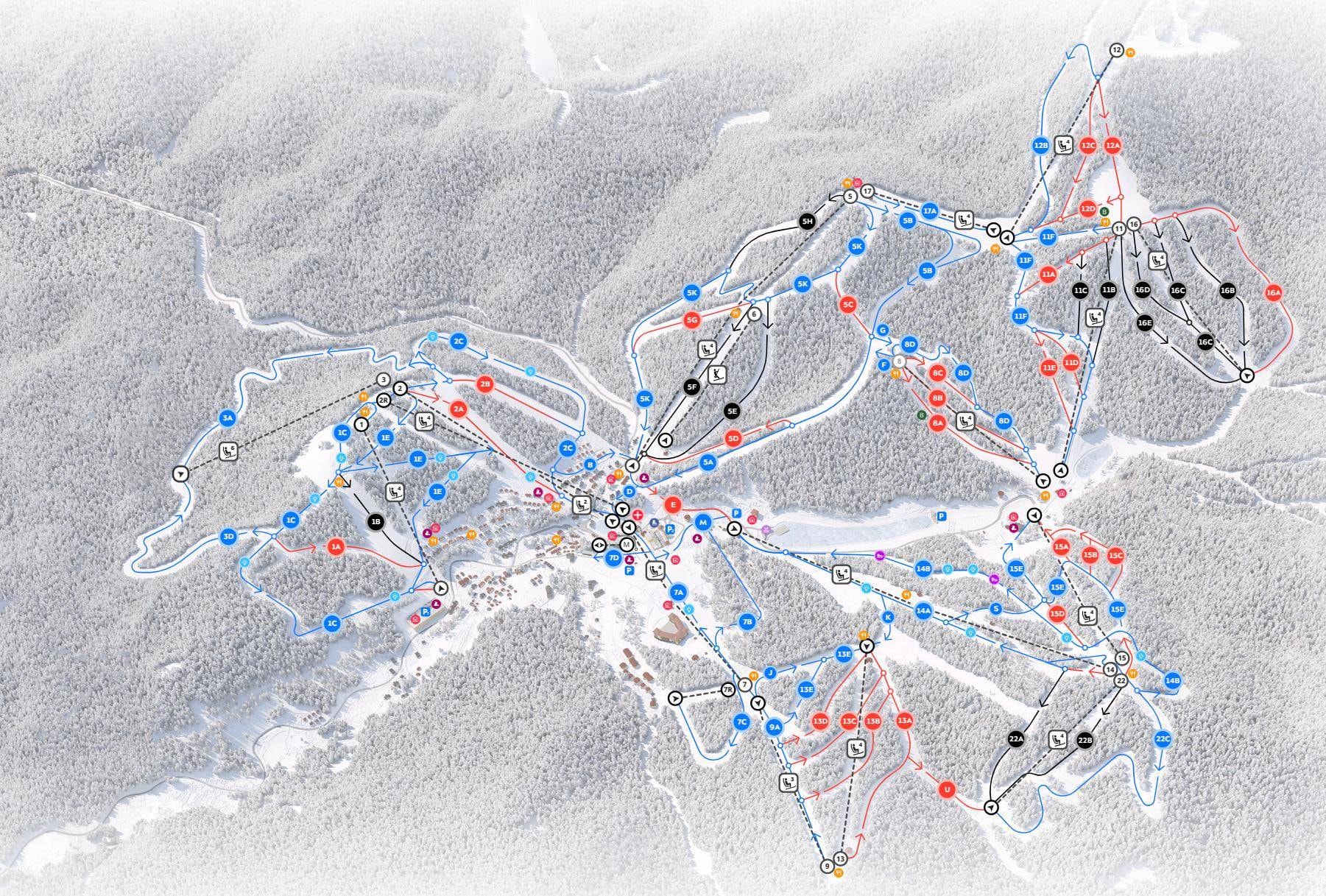 Bukovel trail map