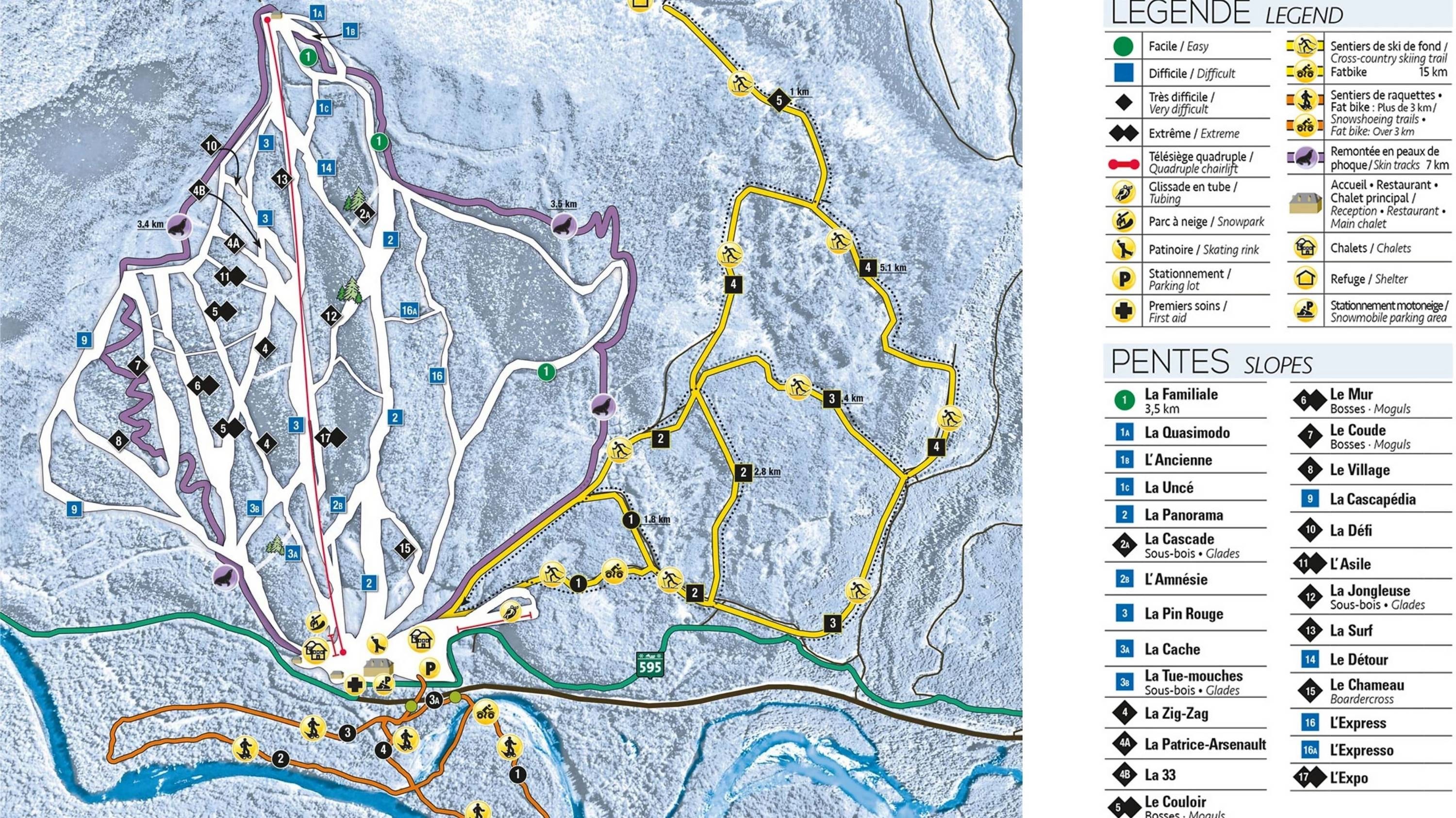 Pin Rouge trail map