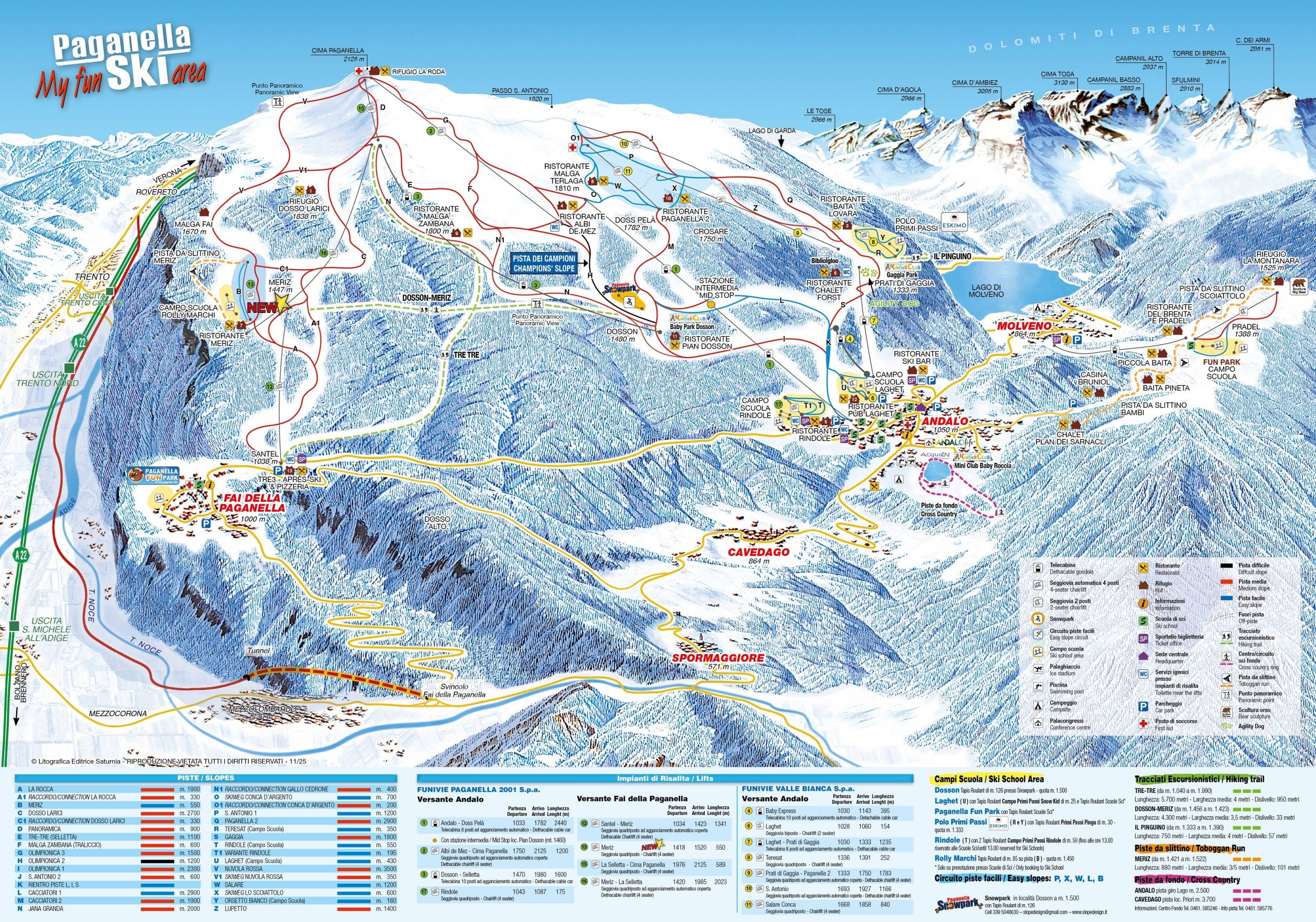 Paganella – Andalo trail map