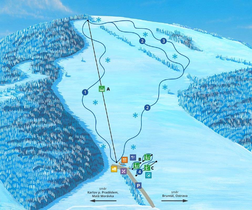 Čerťák – Václavov u Bruntálu trail map
