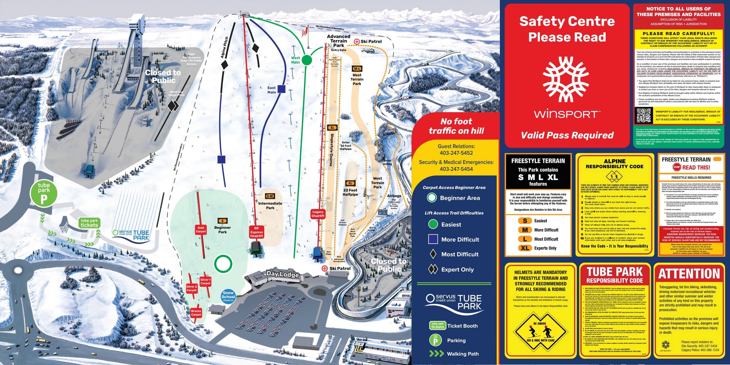 Canada Olympic Park – Calgary trail map