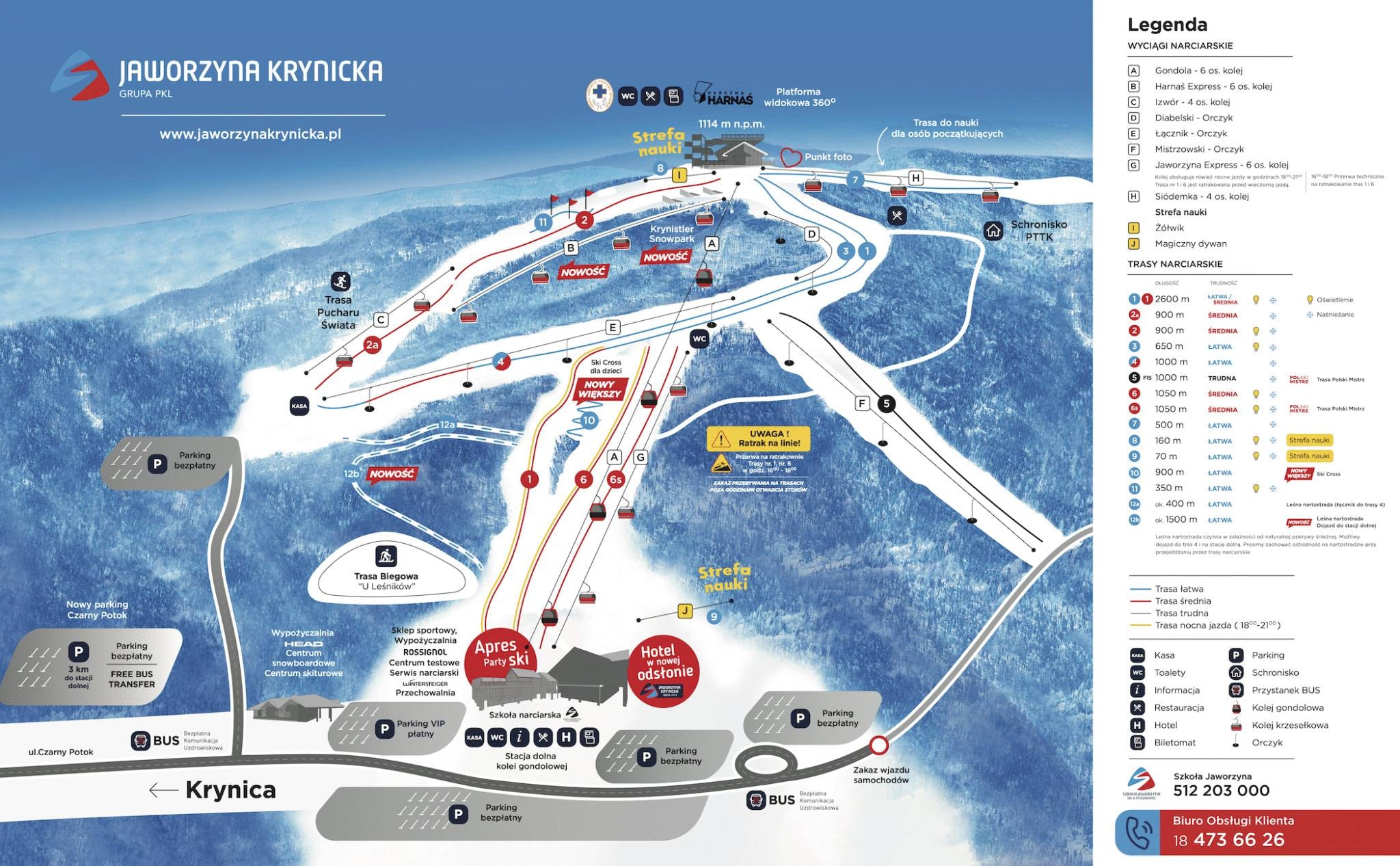 Jaworzyna Krynicka trail map