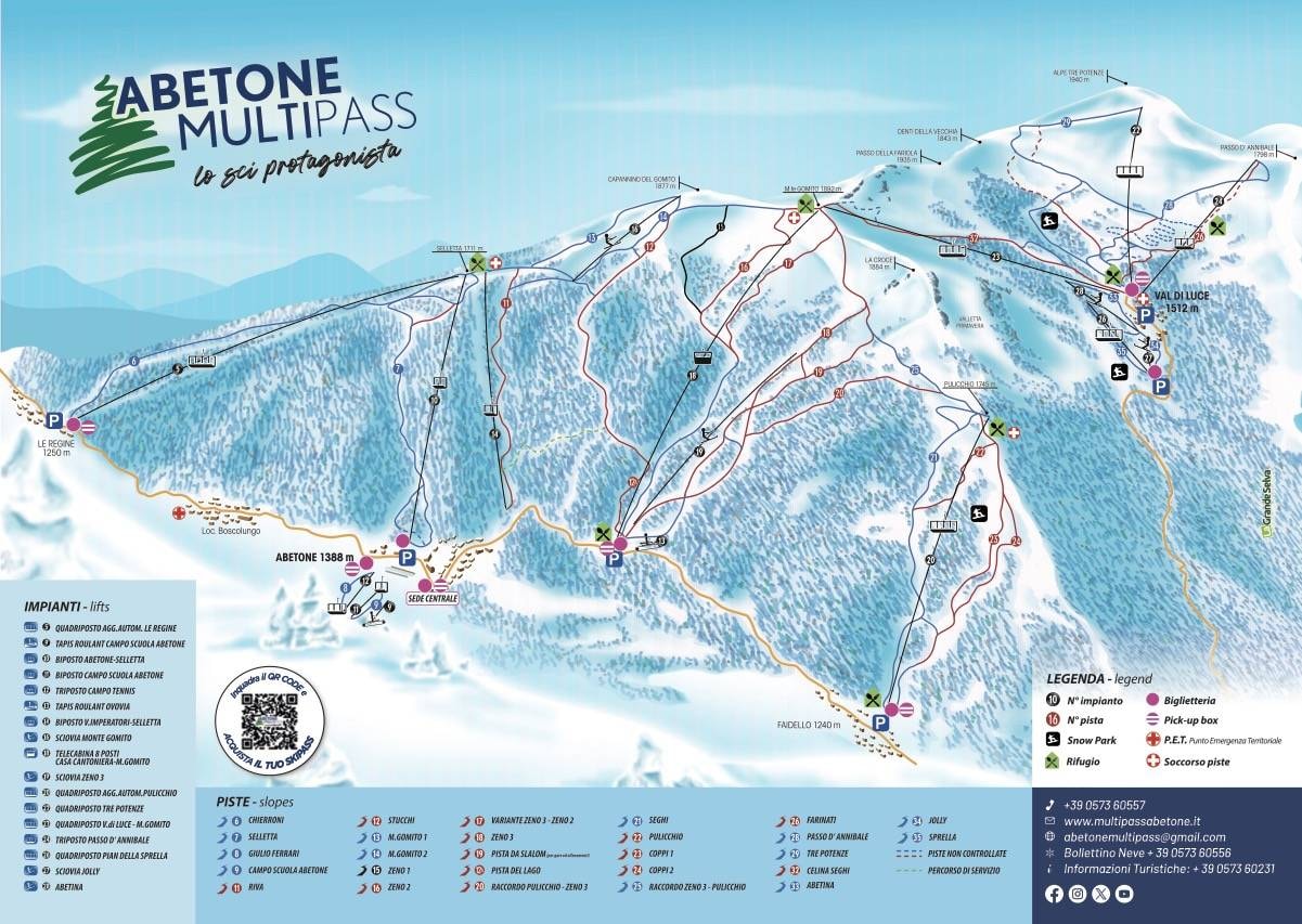 Abetone/Val di Luce trail map
