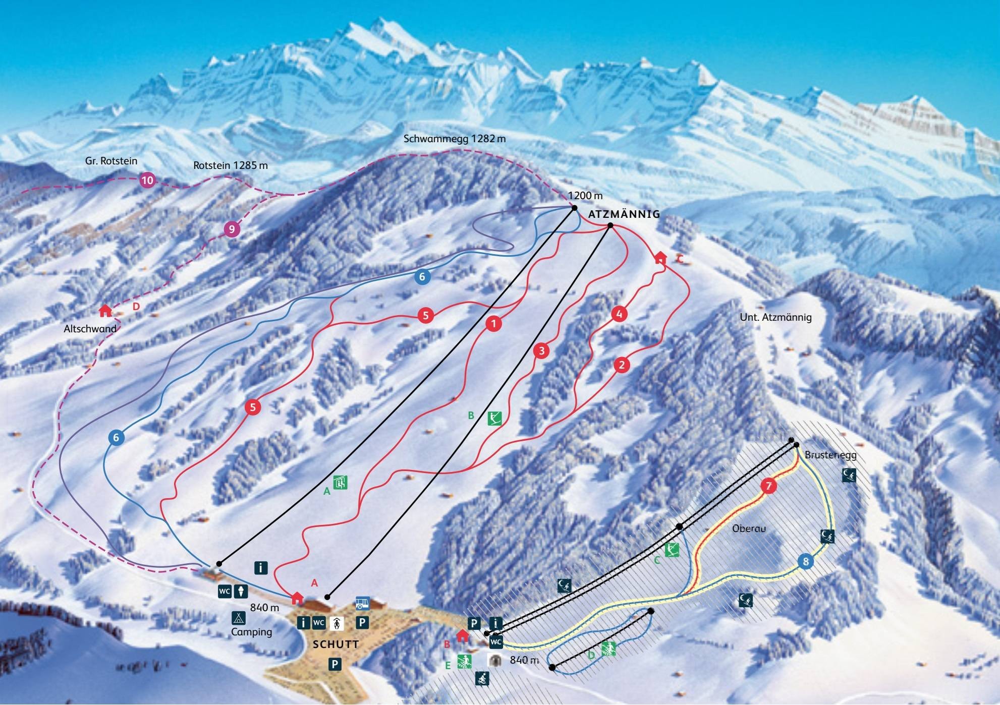 Atzmännig – Goldingen trail map
