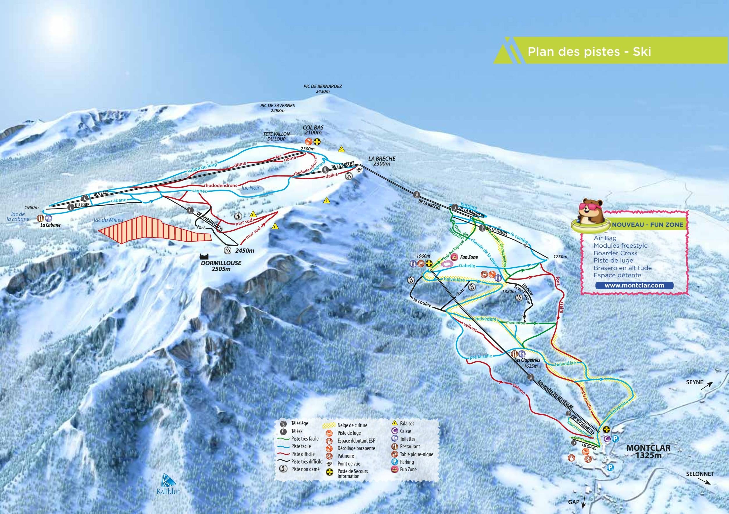 St. Jean Montclar trail map