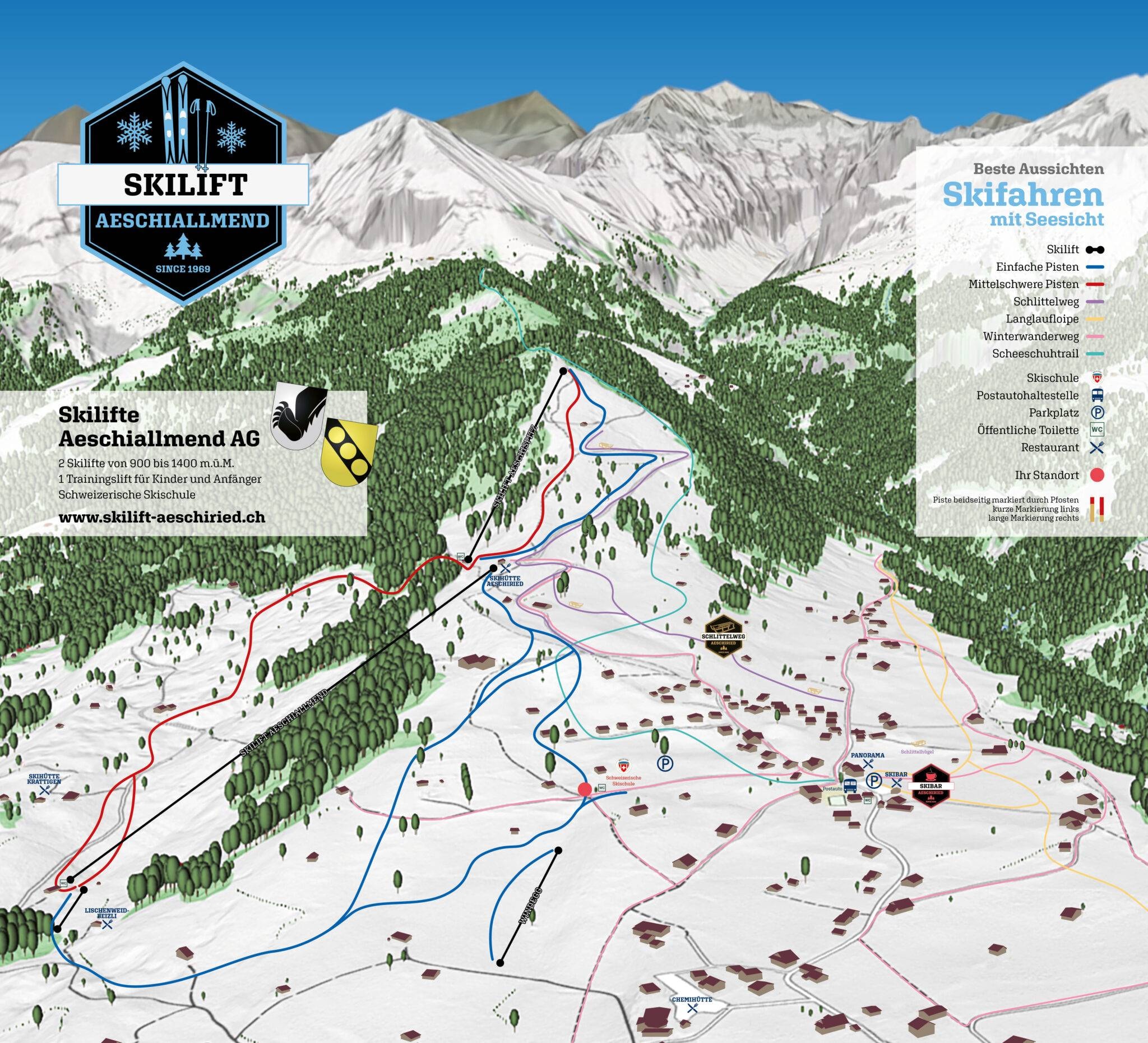 Aeschiried trail map