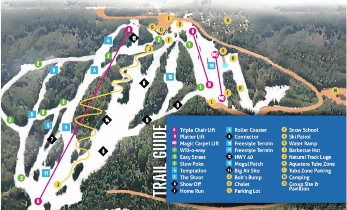 Nitehawk trail map