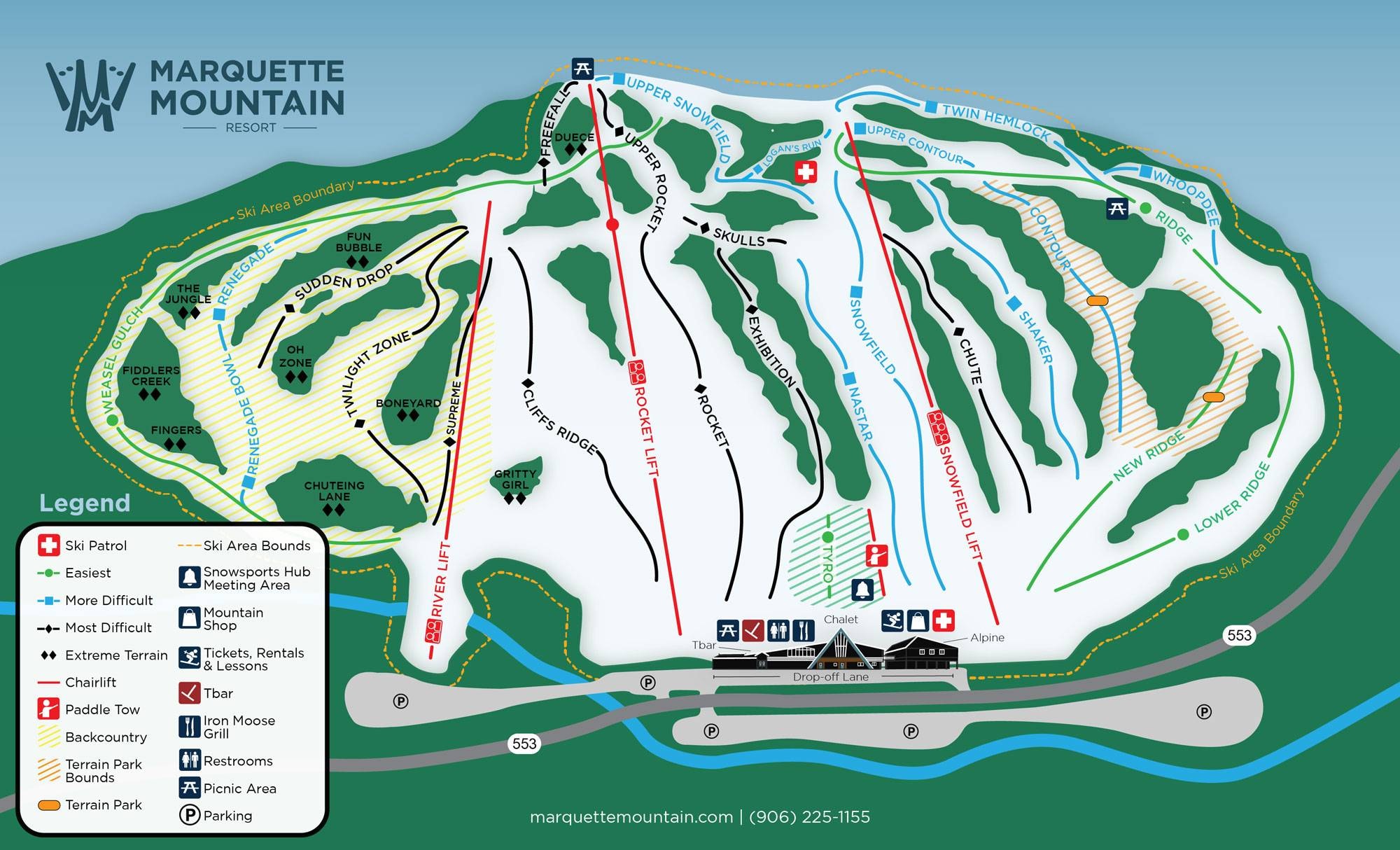 Marquette Mountain trail map