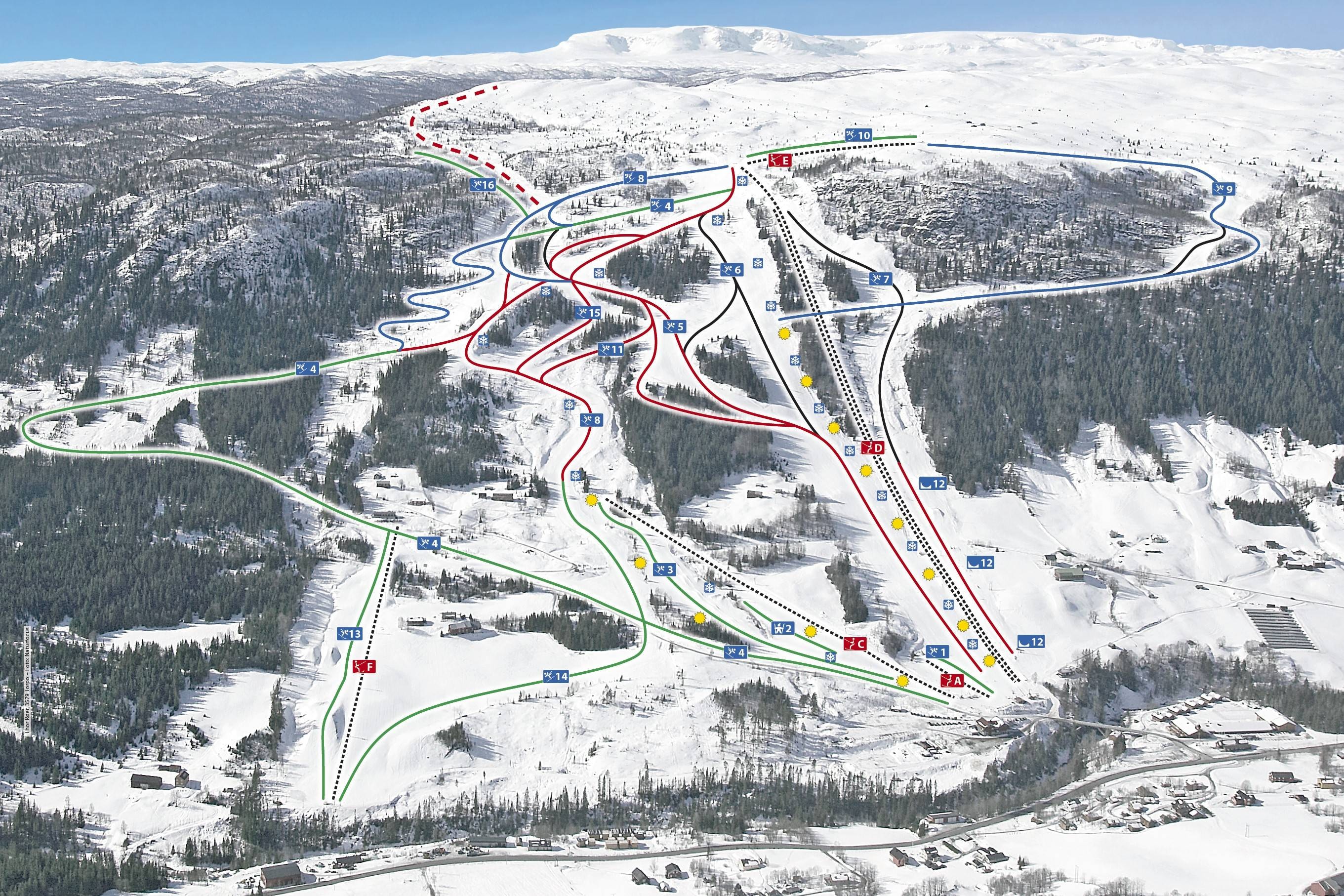 Ål Skisenter trail map