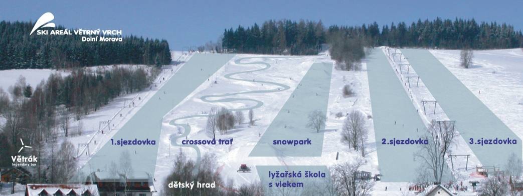 Větrný vrch – Dolní Morava trail map