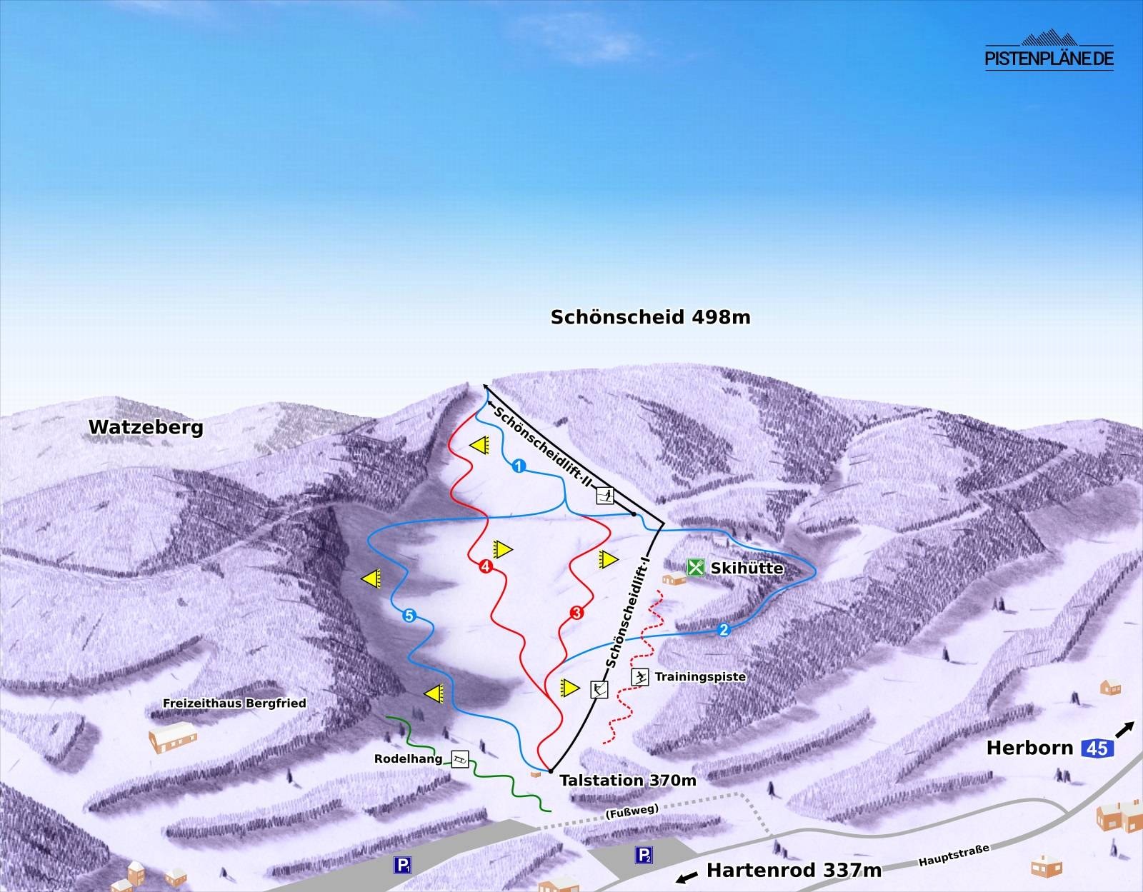 Hartenrod trail map