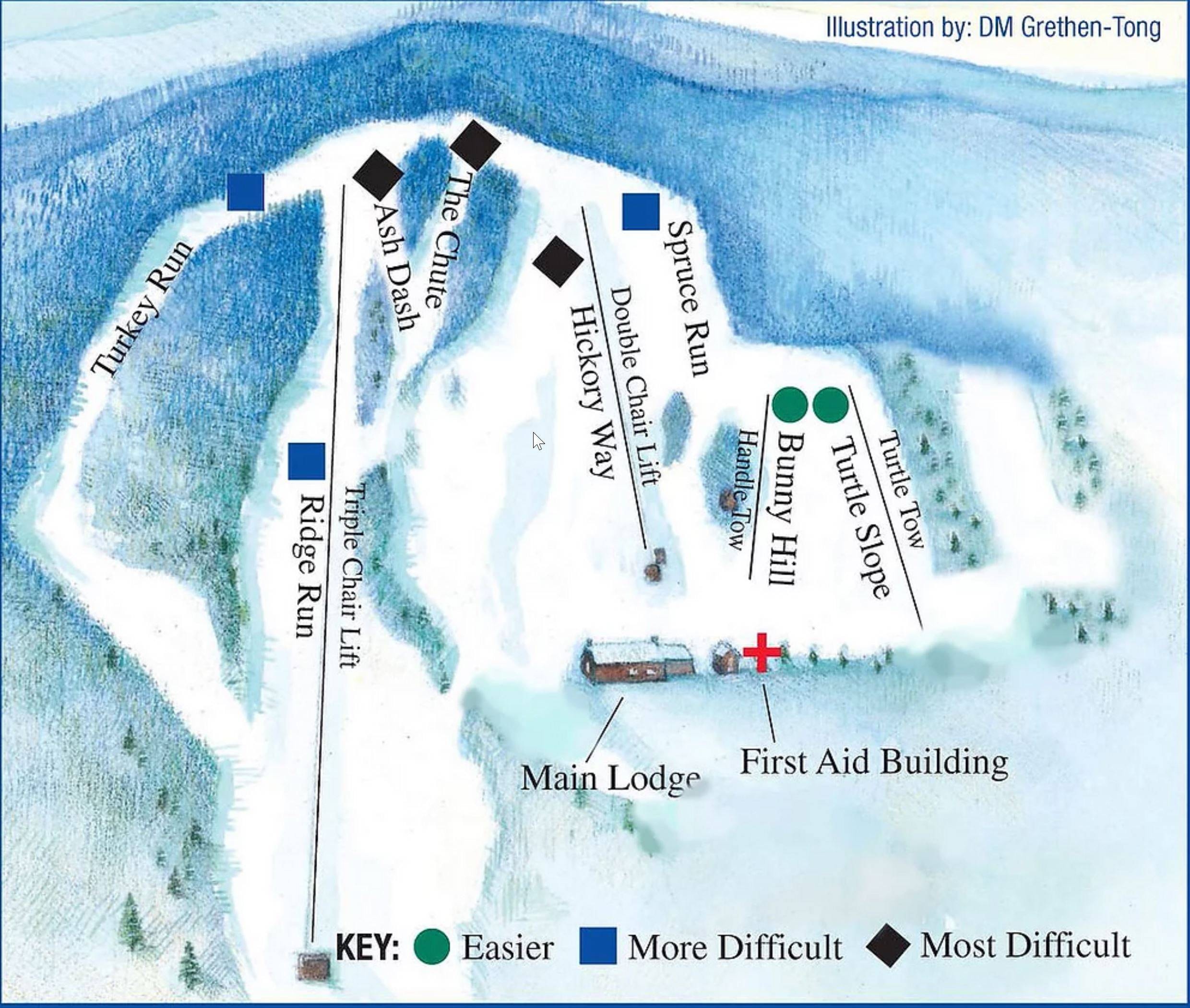 Maple Ski Ridge trail map