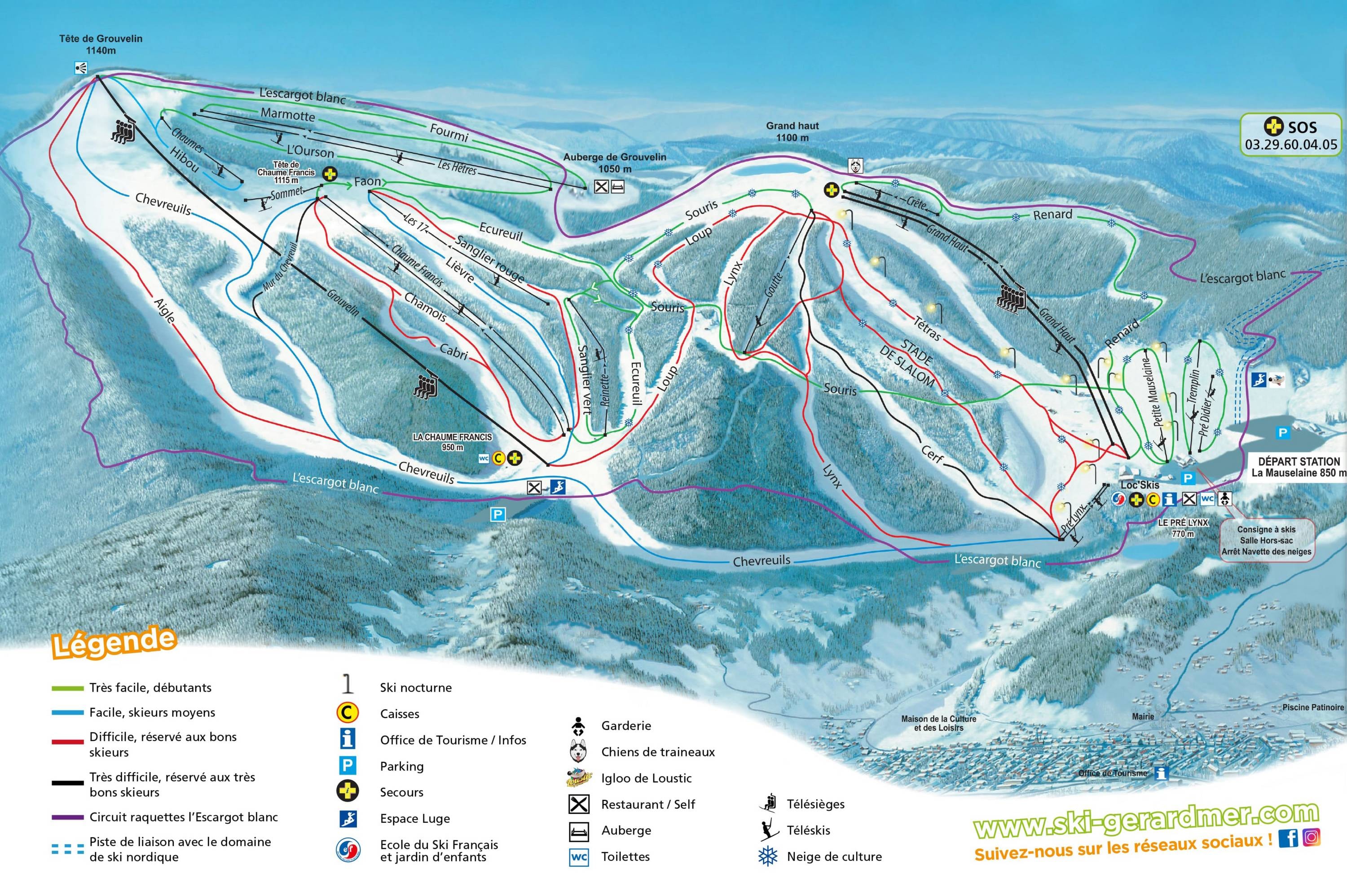Gérardmer – La Mauselaine trail map