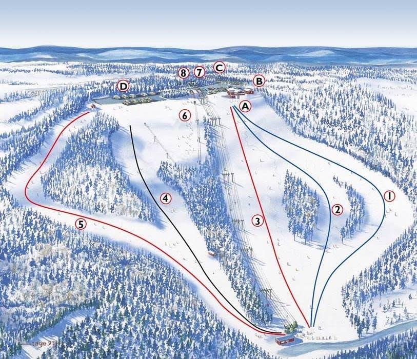 Mullsjö Alpin trail map