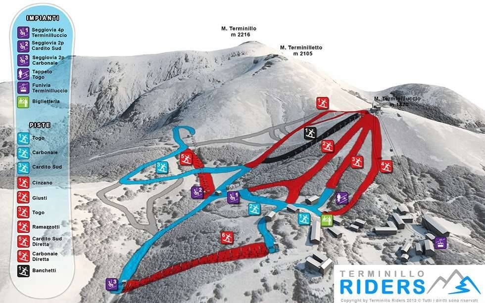 Monte Terminillo trail map