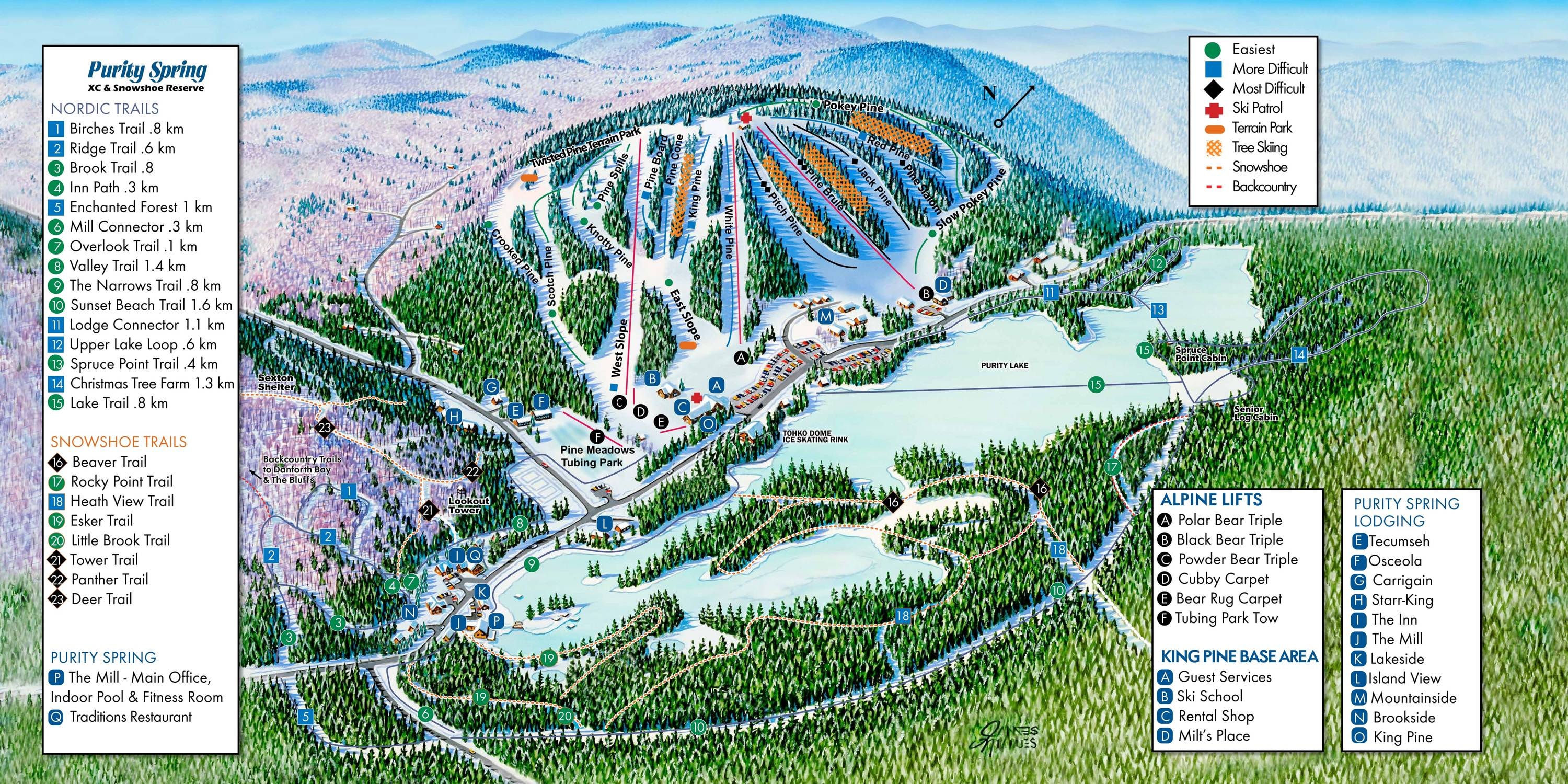 King Pine – Purity Spring Resort trail map