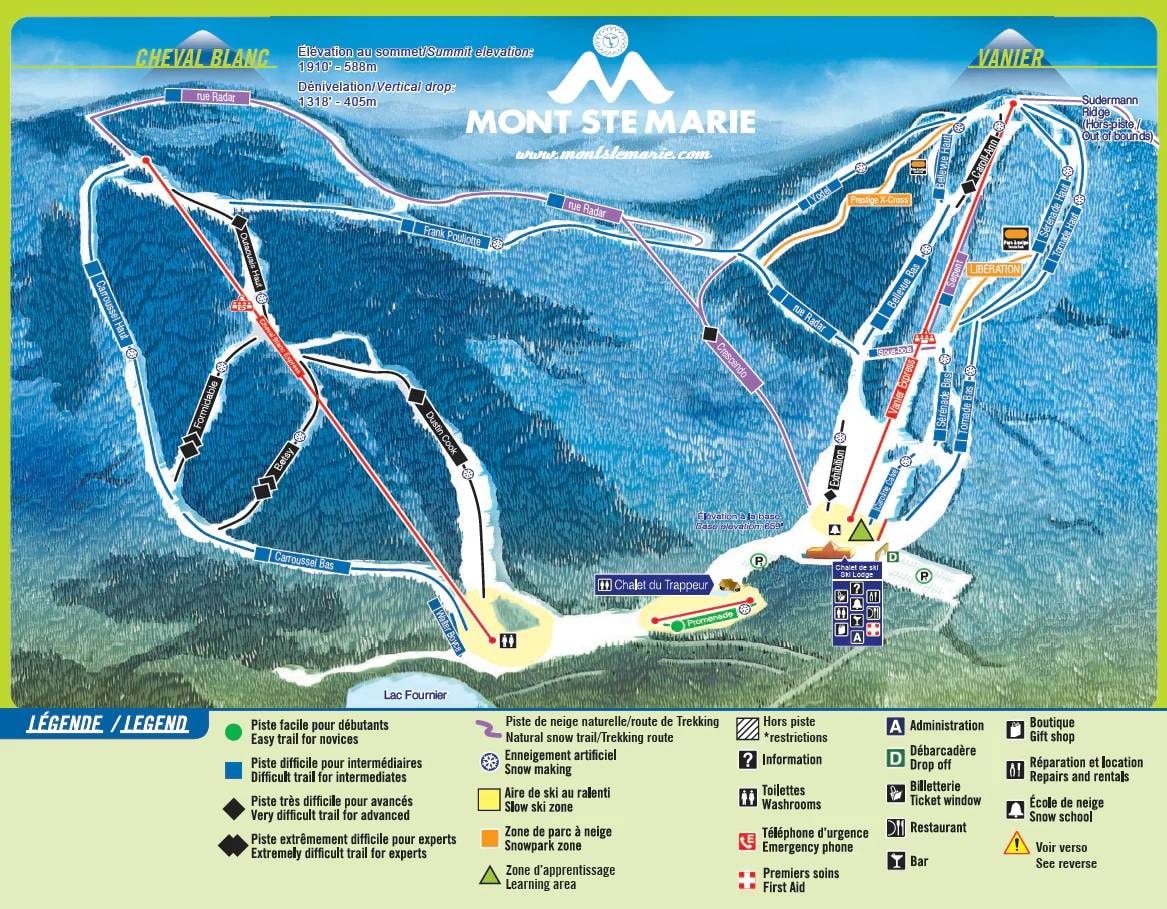 Mont Ste-Marie trail map