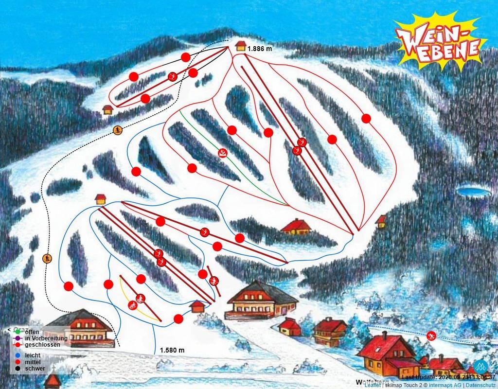 Weinebene – Frantschach-Sankt Gertraud trail map