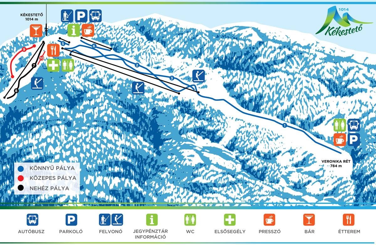 Kékestetö trail map