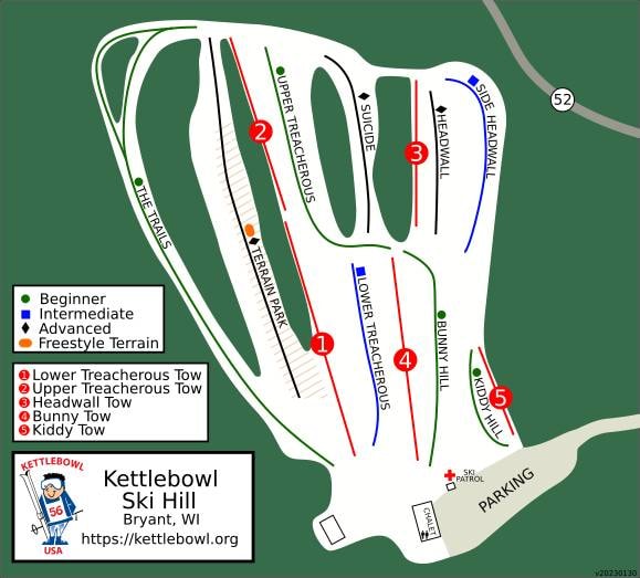 Kettlebowl trail map