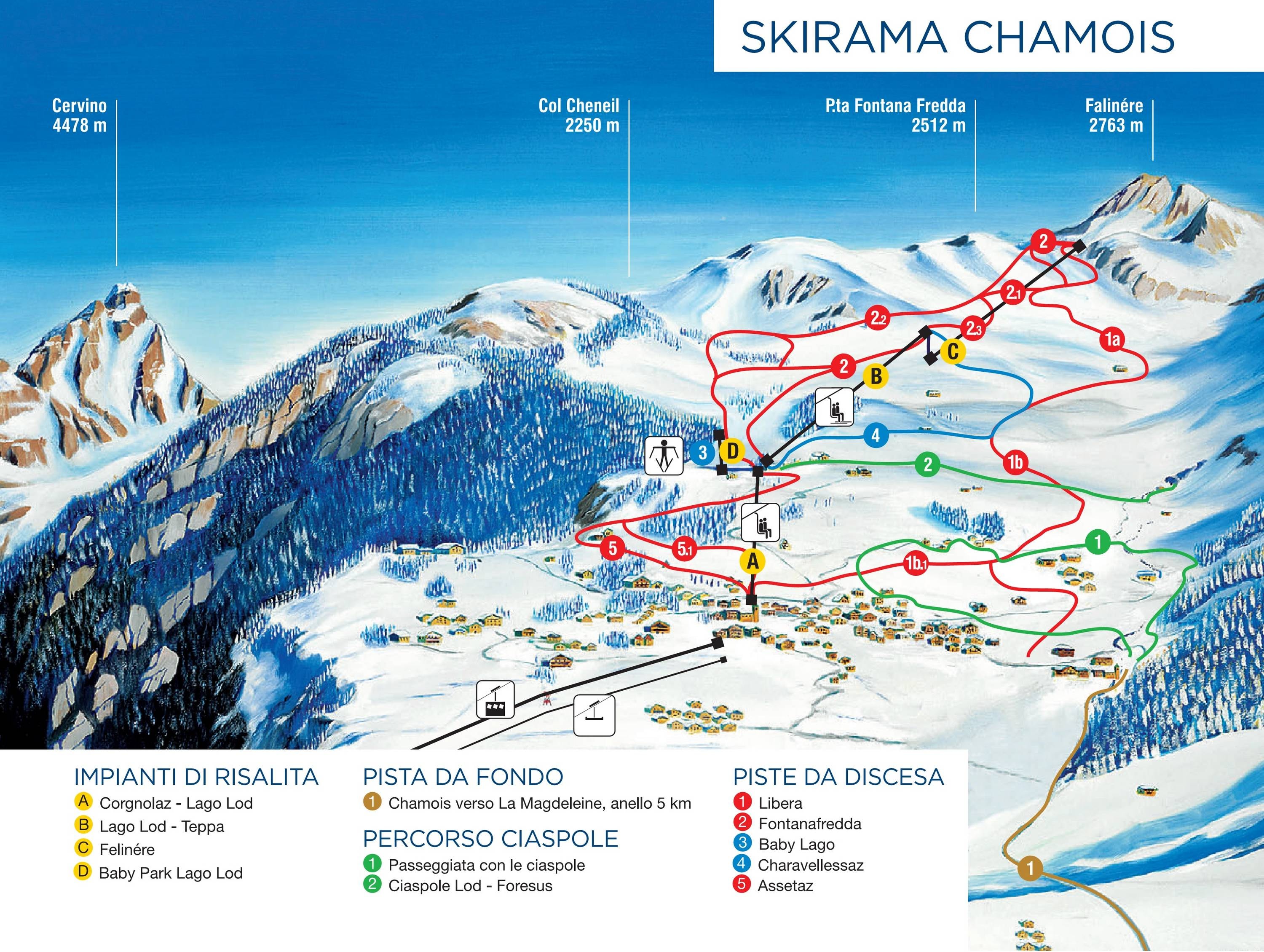 Chamois trail map