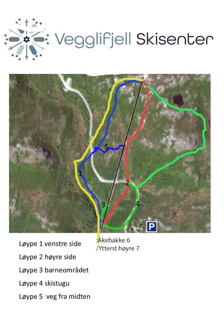 Vegglifjell trail map