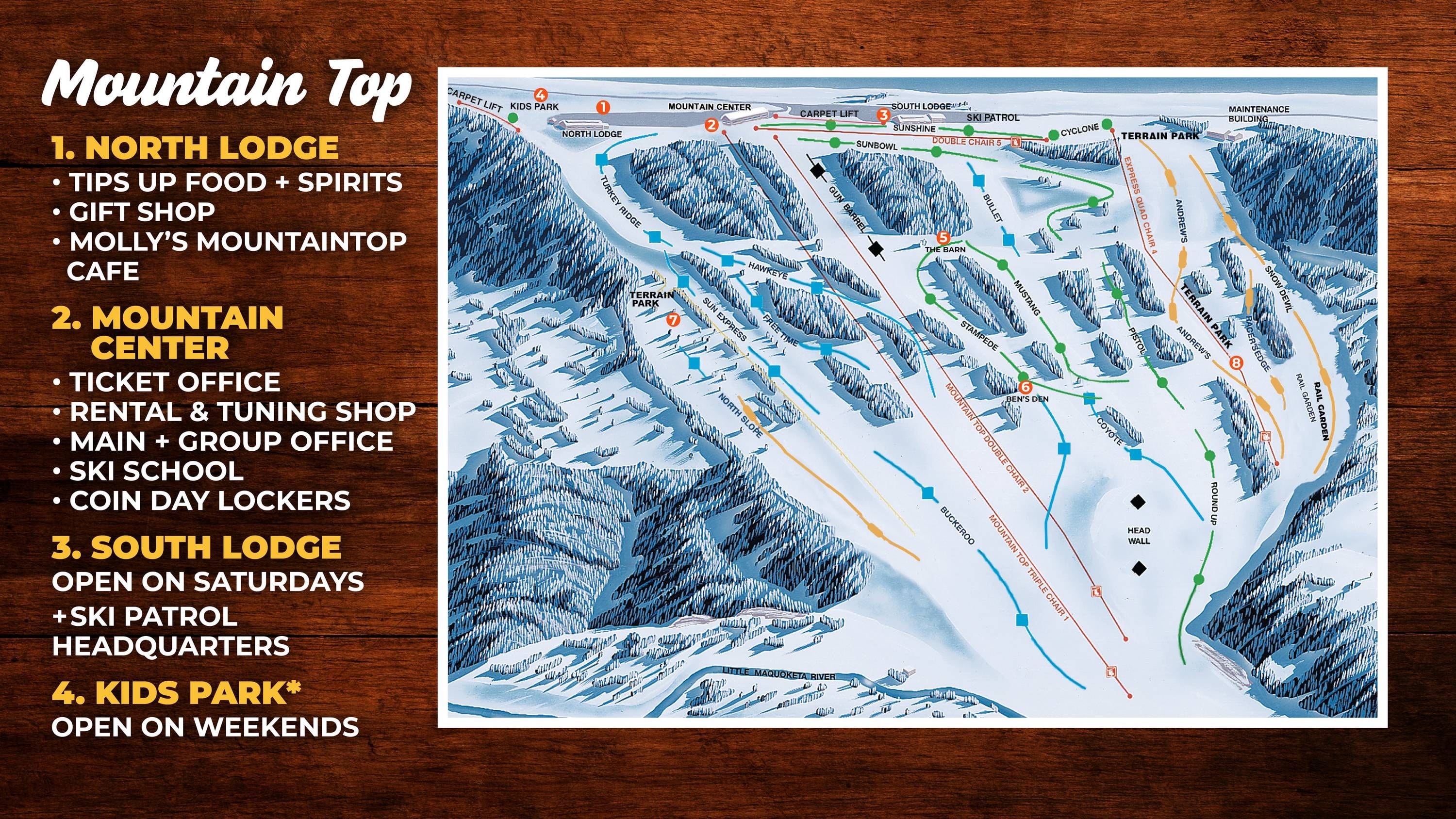 Sundown Mountain Resort trail map