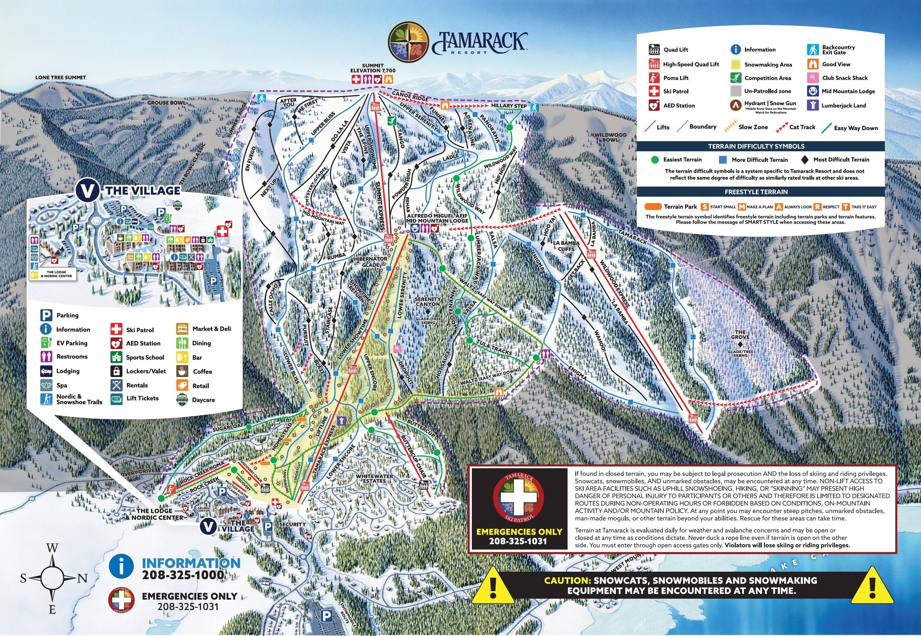 Tamarack Resort trail map