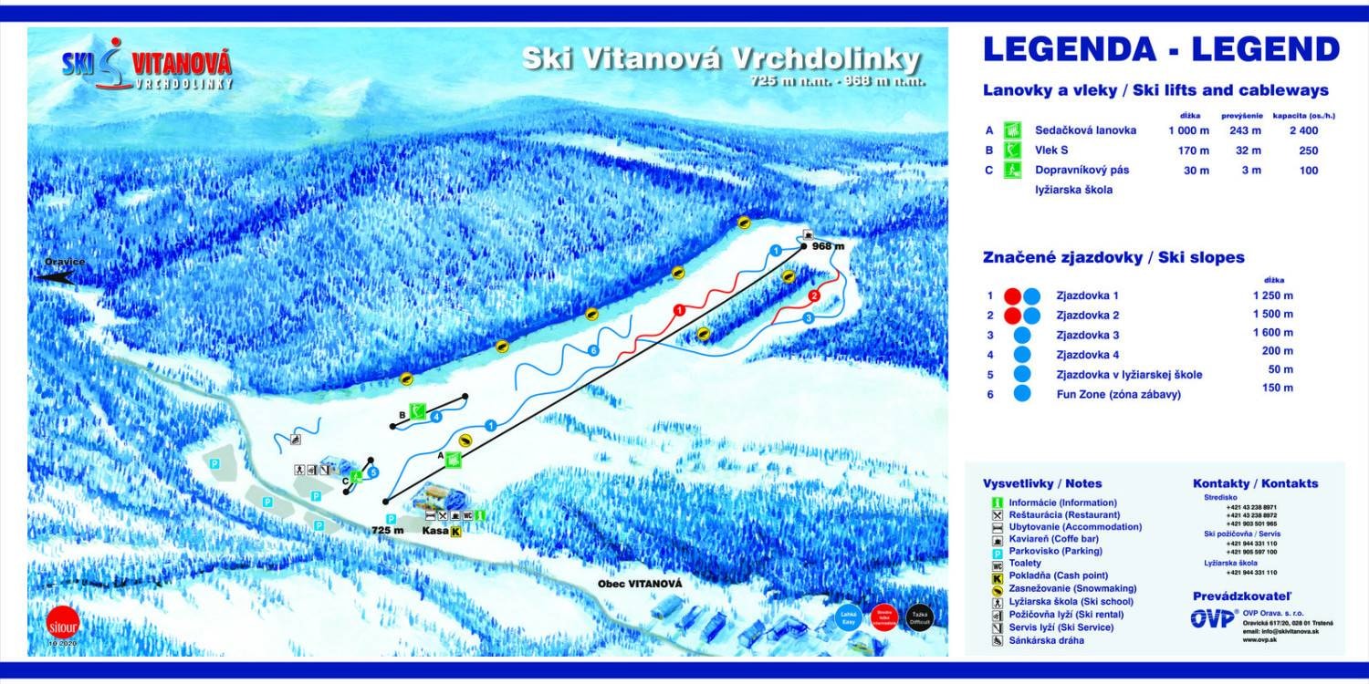 Vitanová trail map