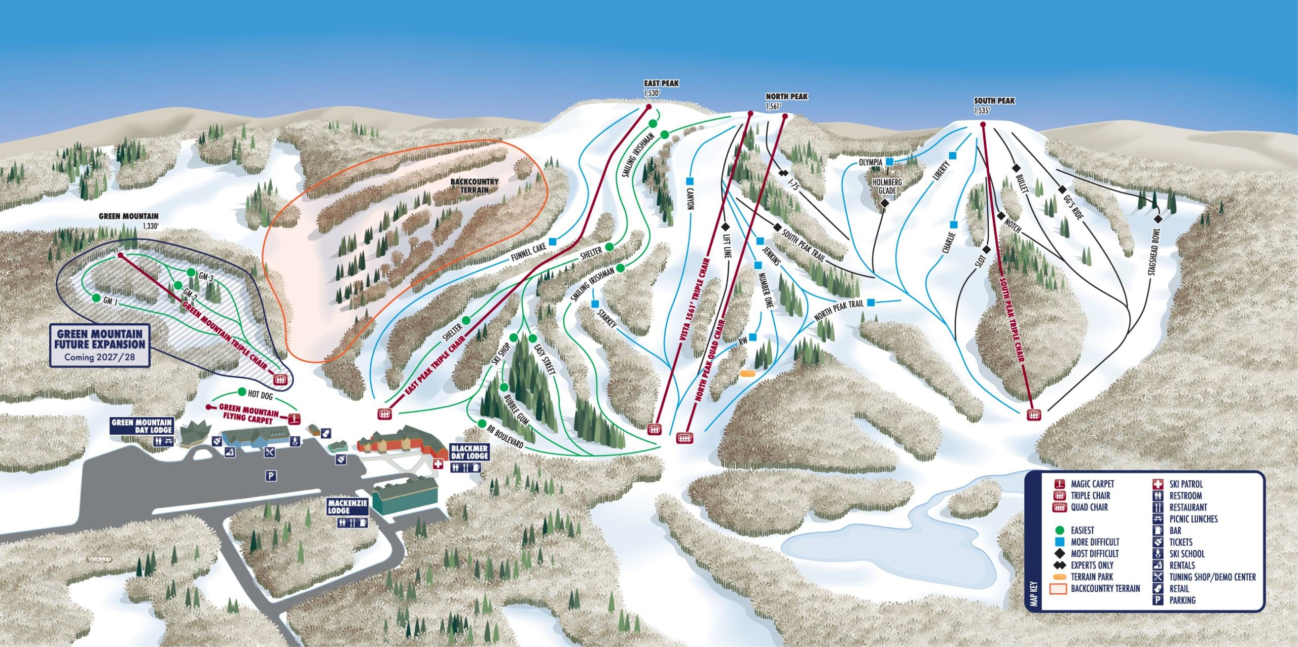 Caberfae Peaks trail map