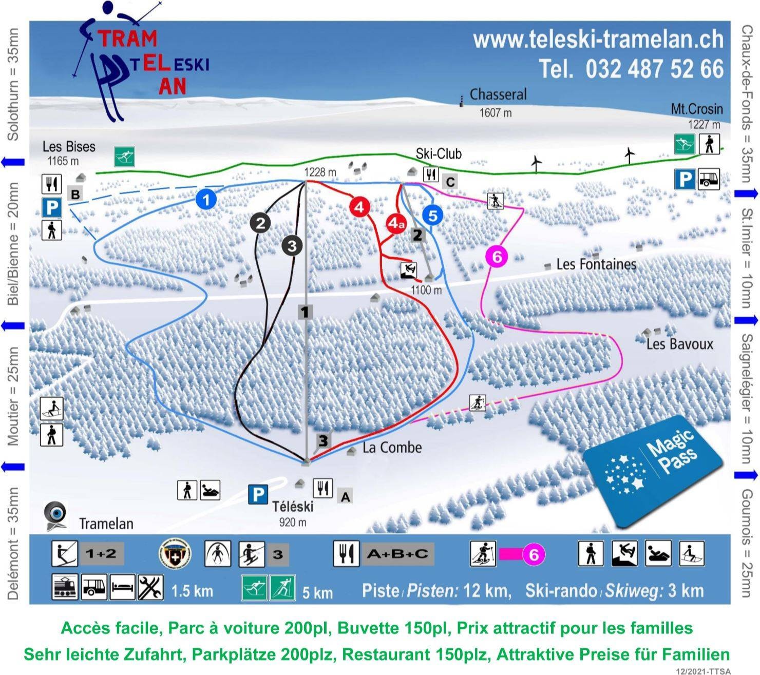 Tramelan trail map