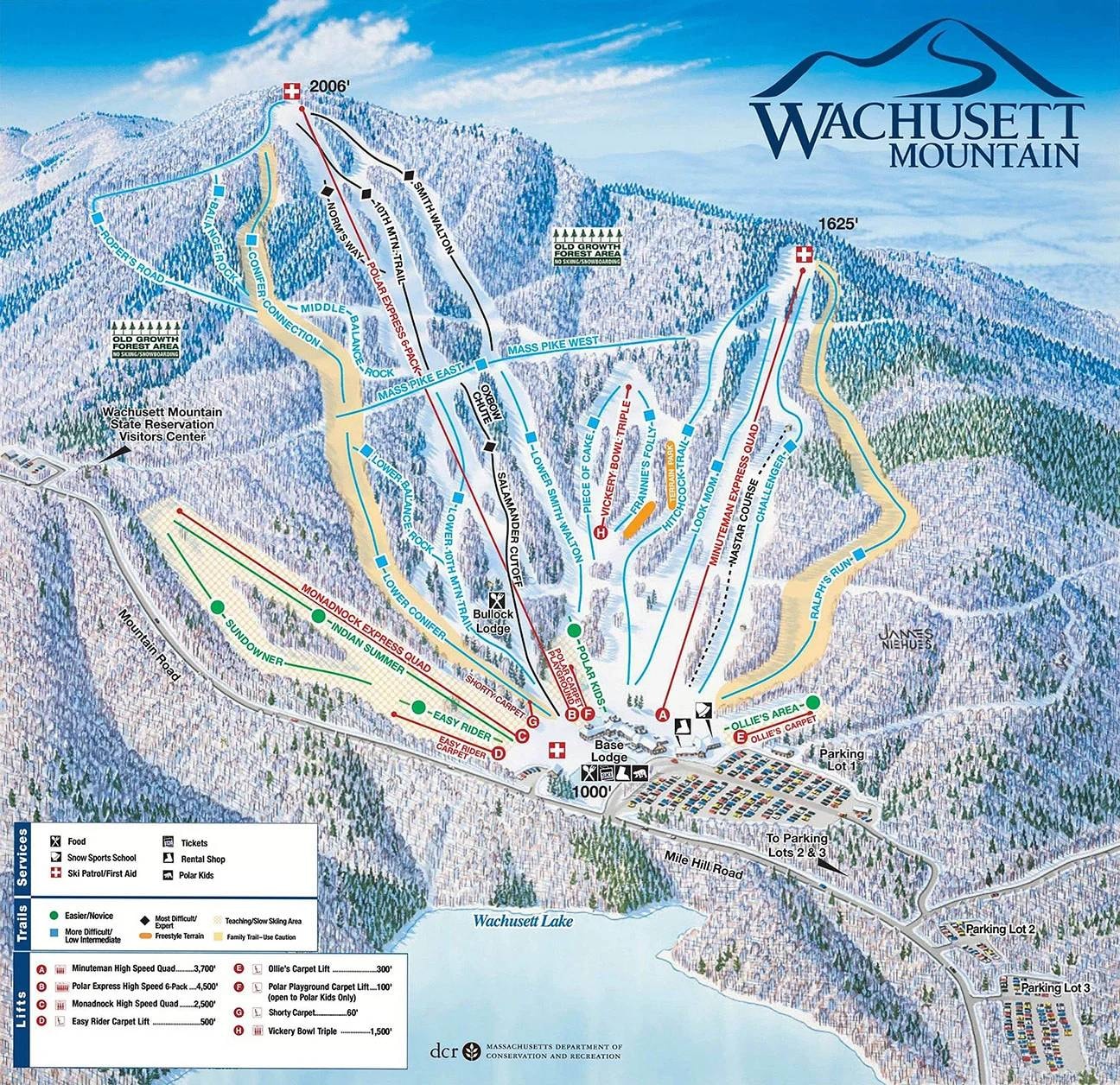 Wachusett Mountain trail map