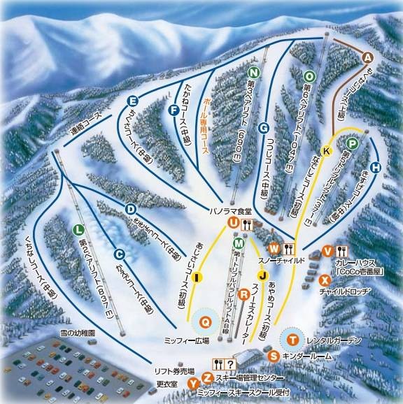 Katashina Kogen Resort trail map