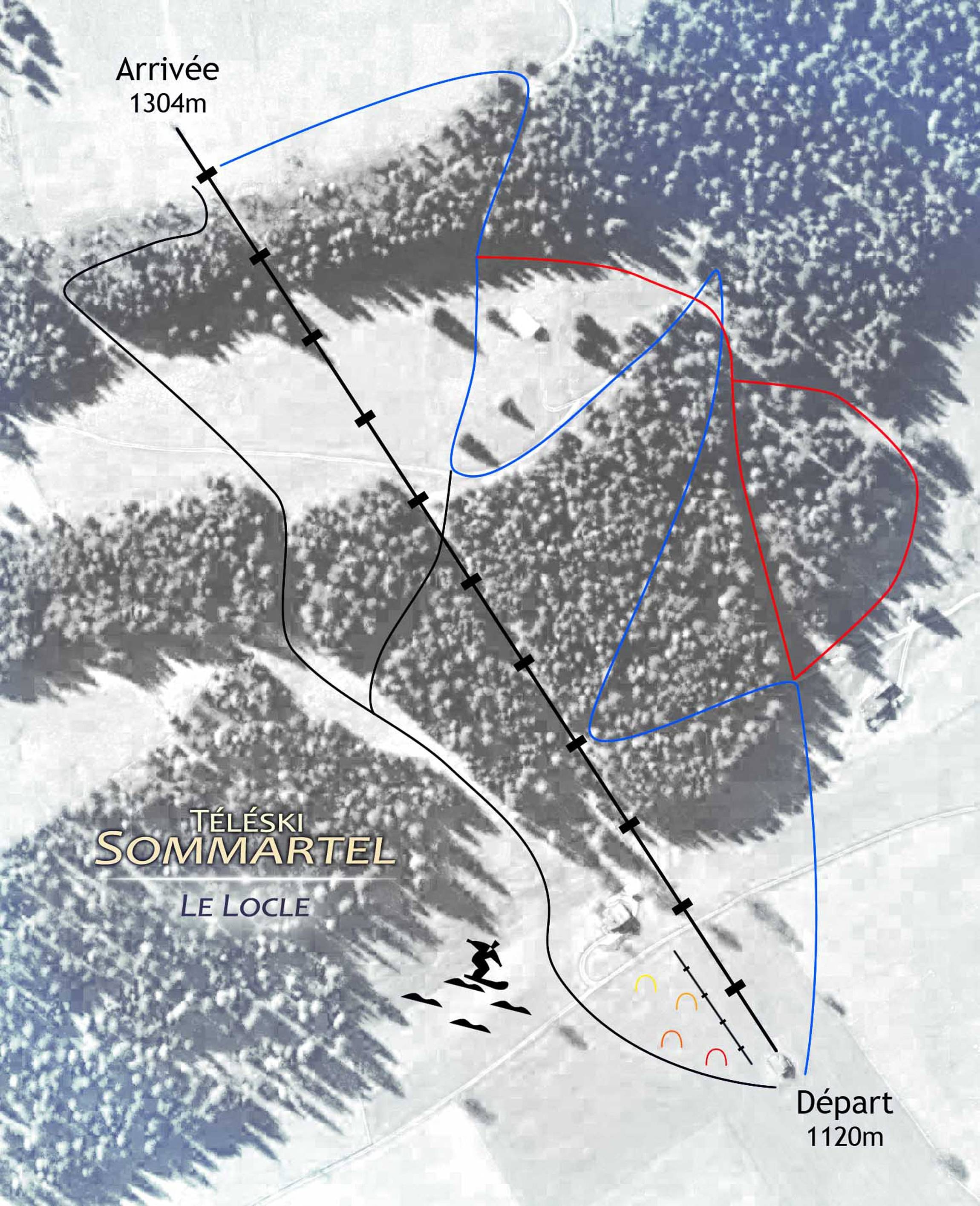 Sommartel – Le Locle trail map