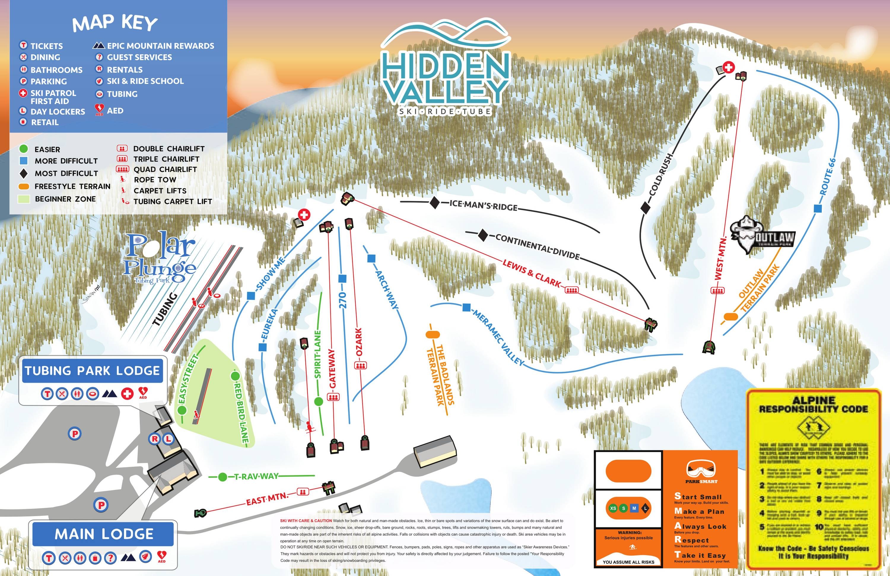 Hidden Valley (MO) trail map