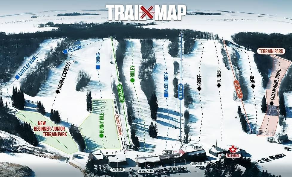 Holiday Mountain (MB) trail map