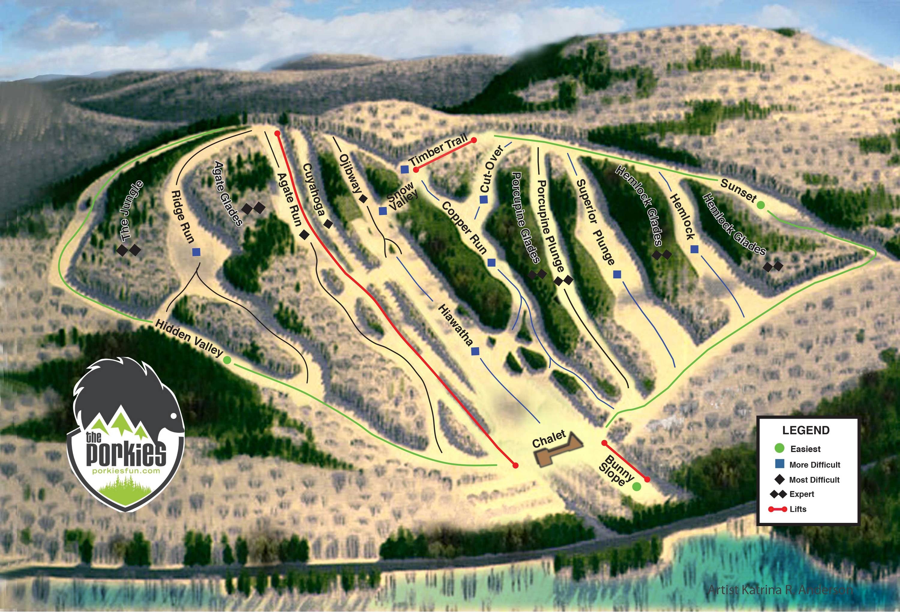 Porcupine Mountain trail map