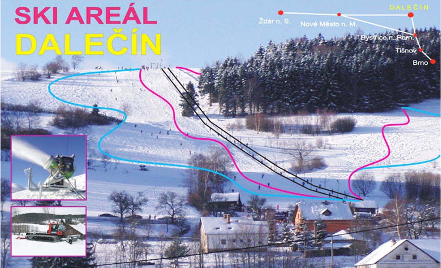 Dalečín trail map
