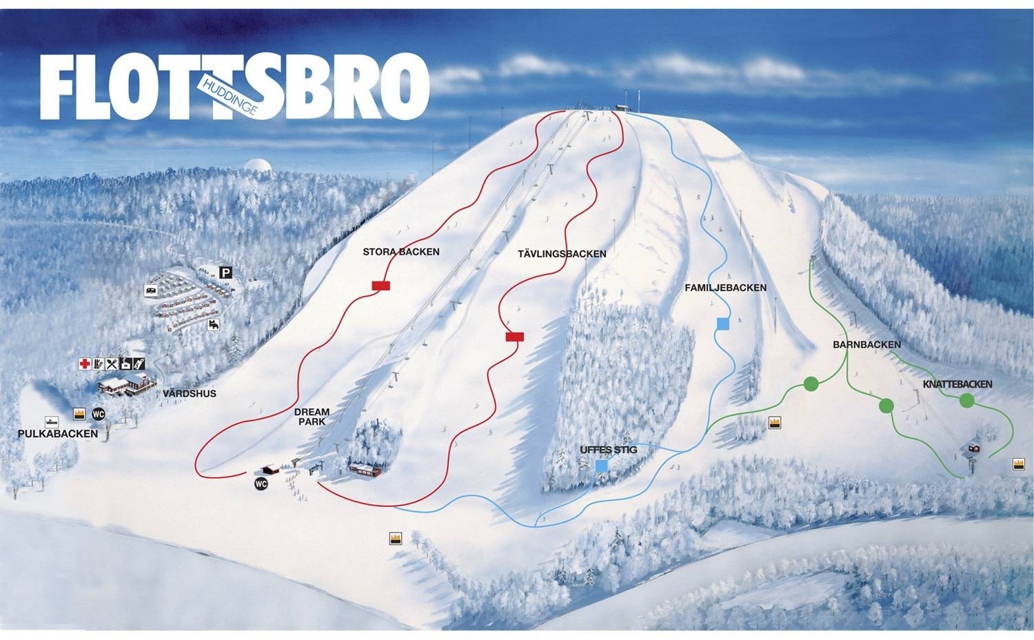 Flottsbro Alpin trail map