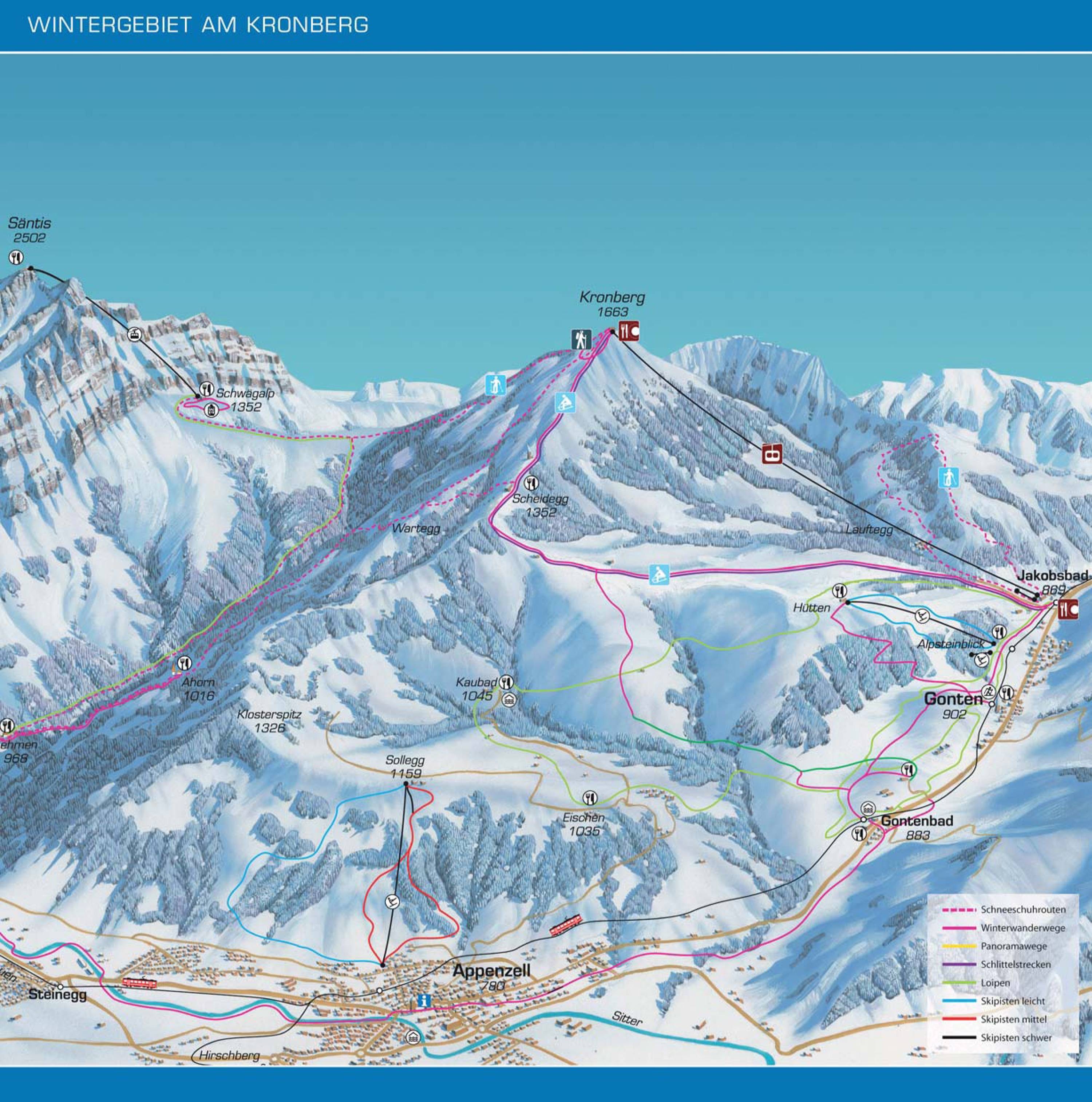 Alpsteinblick – Gonten trail map
