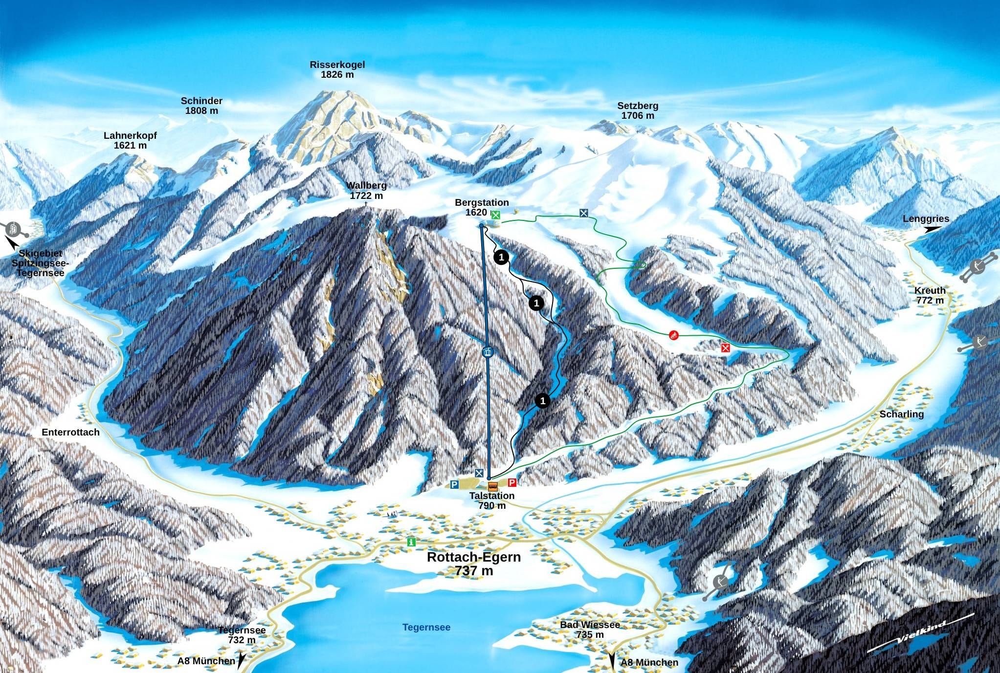 Wallberg – Rottach-Egern trail map